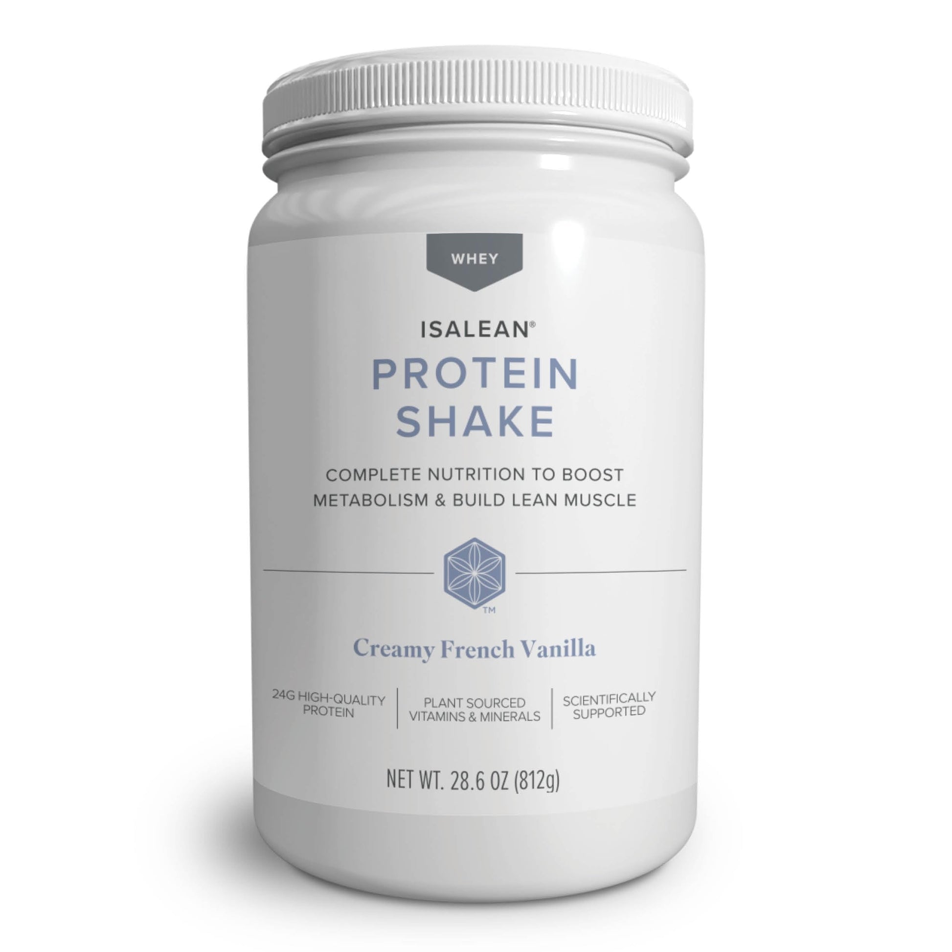 IsaLean Protein Shake - Complete Superfood Meal Replacement for Maintaining Healthy Weight and Lean Muscle Growth with 24 Vitamins and Minerals - 28.6 oz - 14 Meal Canister (Creamy French Vanilla) - Medaid International