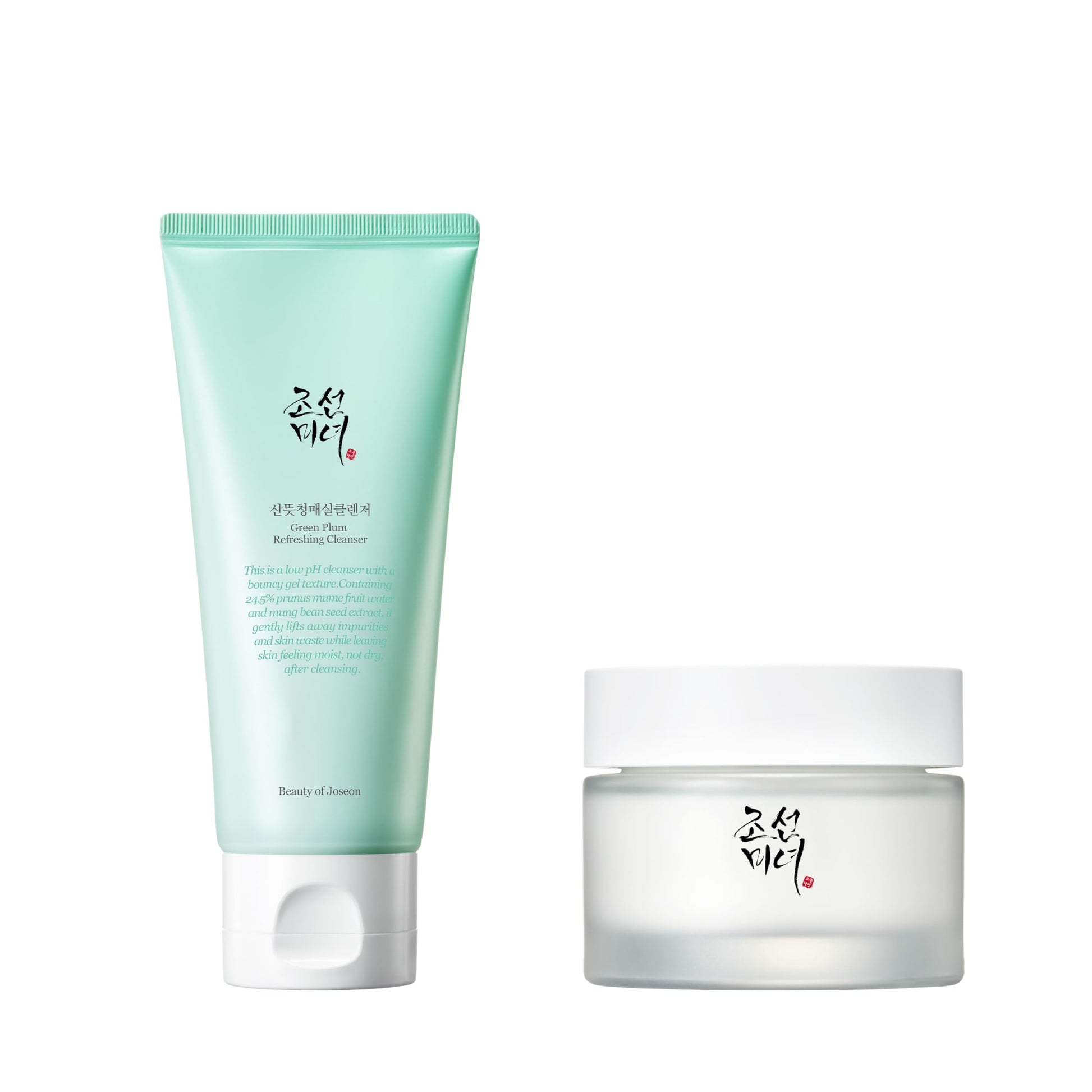 Beauty of Joseon Green Plum Refreshing Cleanser Gel with Dynasty Cream Hydrating Face Moisturizer for Dry - Medaid International