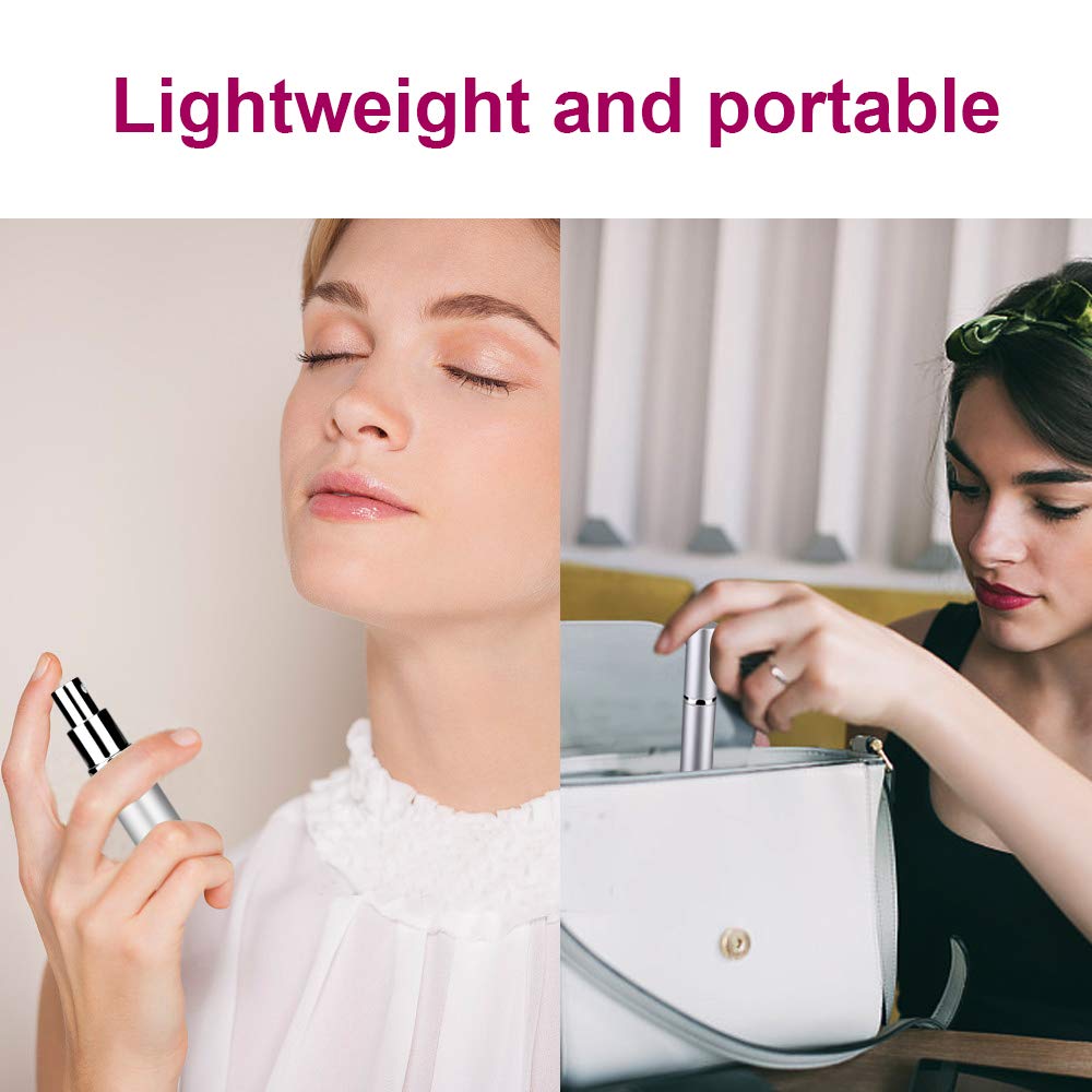 Portable Mini Refillable Perfume Bottle, 3 Pcs Travel Size Perfume Atomizer Empty Spray Bottle Case for Outdoor and Traveling with Funnel and Perfume Diffuser (A - 6ml (Black+Silver+Dark Blue)) - Medaid International
