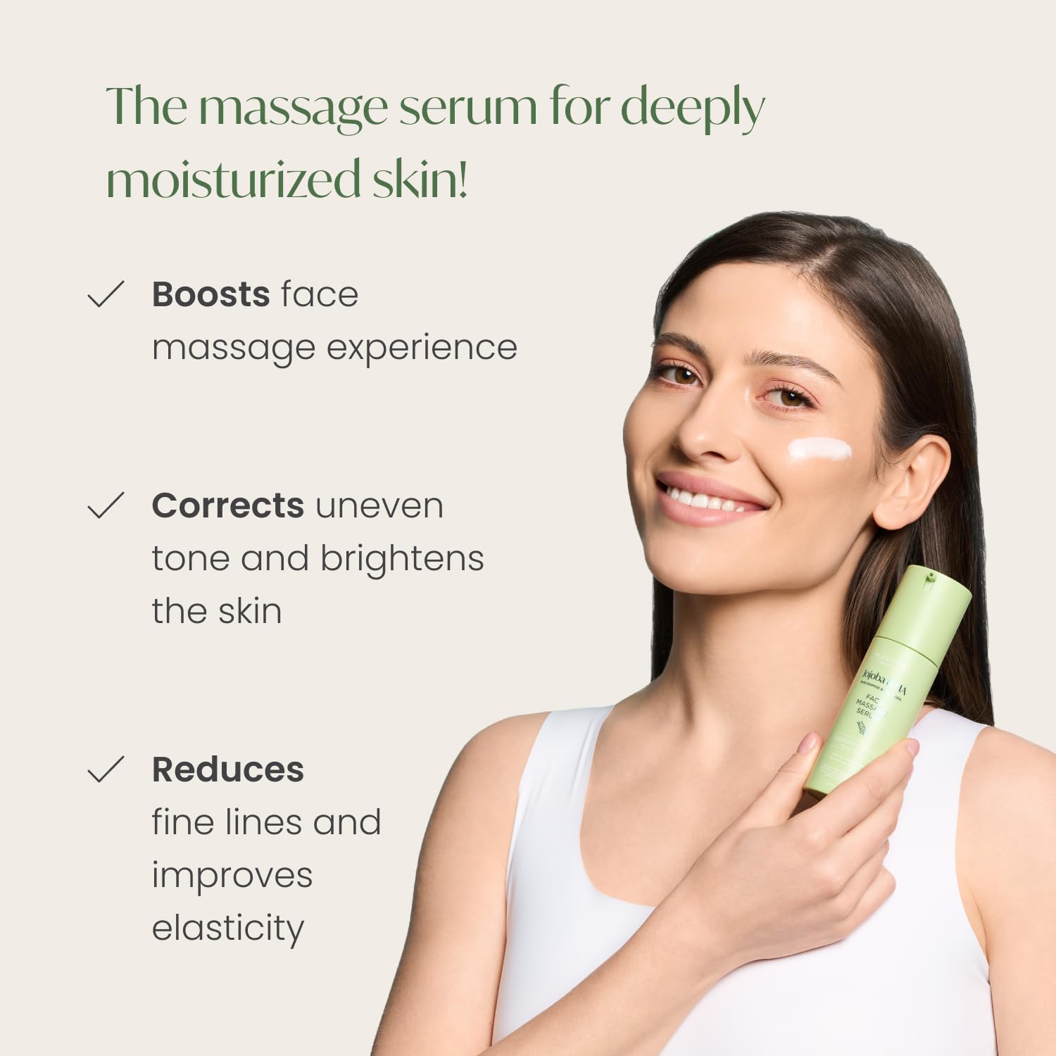 PLANTIFIQUE Korean Jojoba Oil & Hyaluronic Acid Face Massage Serum – Hydrating Anti-Aging Collagen & Niacinamide Formula – Perfect for Gua Sha Facial Massage – Gift for Men & Women - Medaid International
