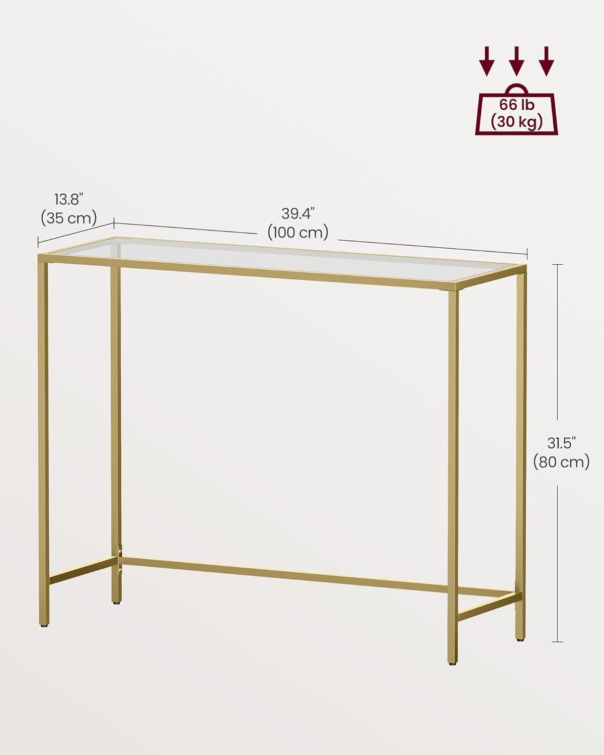 VASAGLE Console Table LGT26G