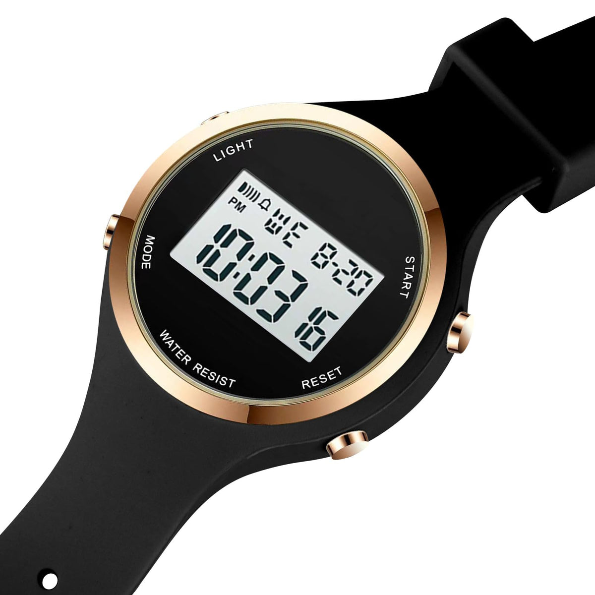 TERRIFI Women's Digital Watch, Outdoor Sports Watch with Alarm, Stopwatch, Chronograph, Back Light, 5Bar Waterproof LED Watch, Gifts for Teen Girls/Women