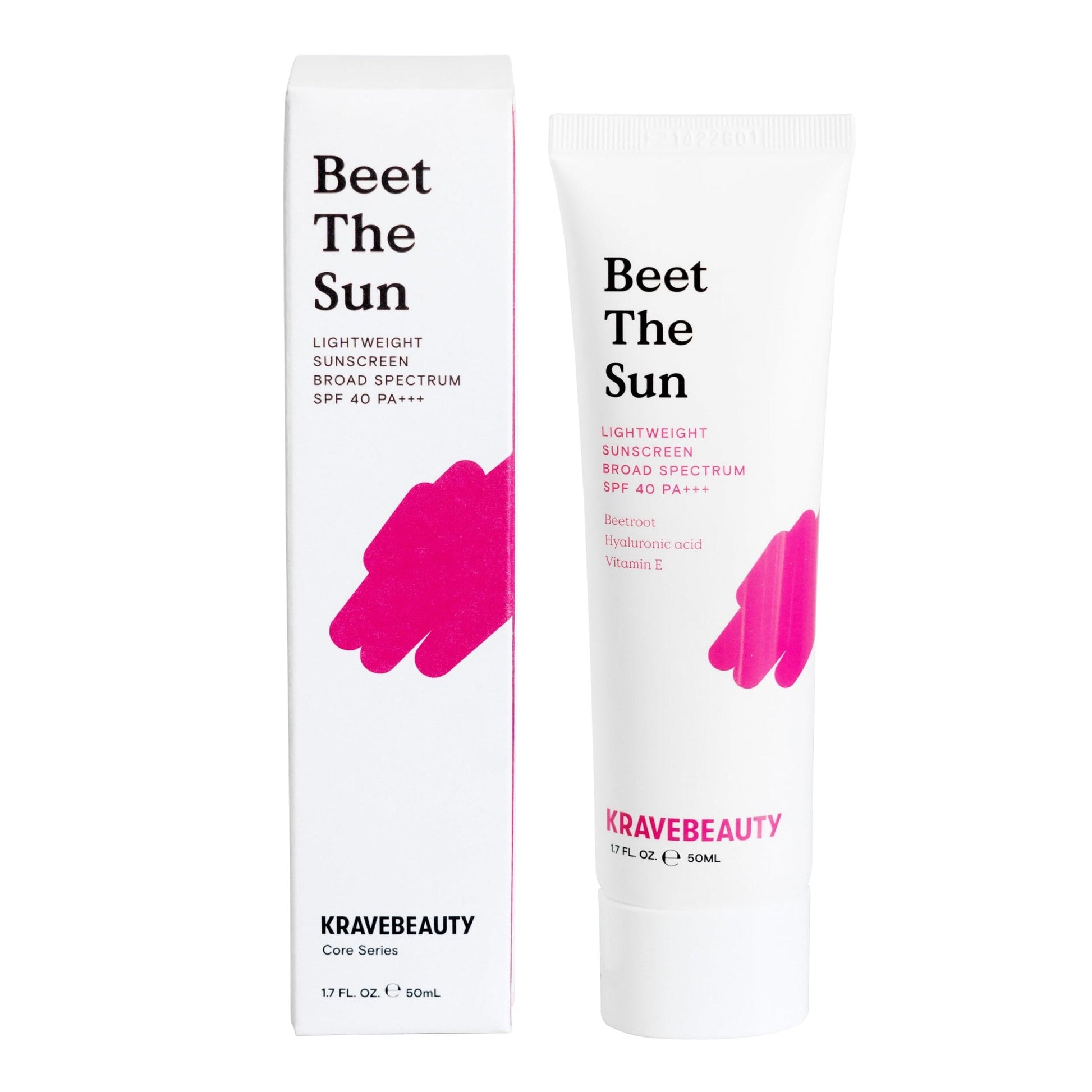 KraveBeauty Beet The Sun SPF 40 – Korean-Inspired Daily Broad Spectrum Sunscreen, Non-Greasy Chemical SPF, No White Cast, Vegan & Cruelty-Free, 1.7 fl oz - Medaid International