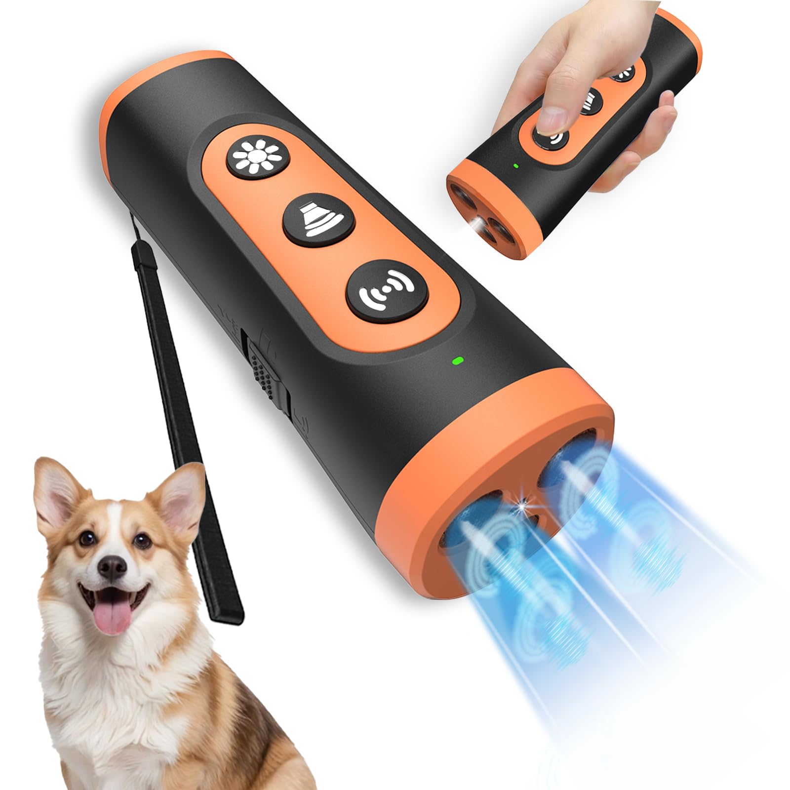 Surezap Anti Barking Device for Dogs – Ultrasonic Rechargeable Bark Deterrent with 4 Safe Modes, 50ft Range, Portable and Effective for All Dogs - Medaid International