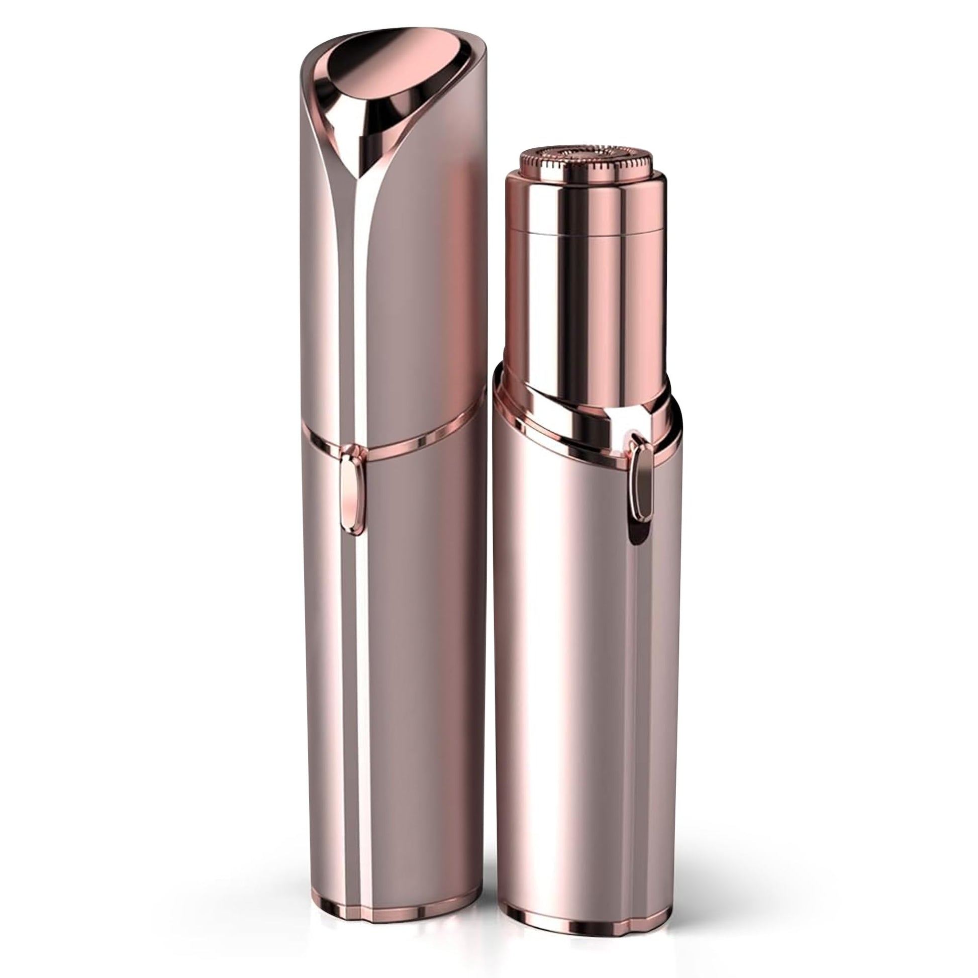 Facial Hair Remover for Women - as Seen on TV Painless Face Shaver - Electric Hair Removal Device for Face Lips Peach Fuzz with Light (Rose Gold) - Medaid International