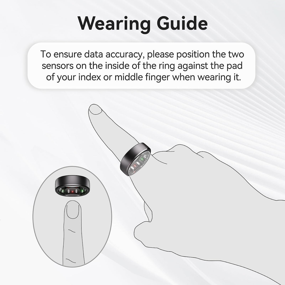 RingConn Gen 2 Smart Ring - Choose from 9 Sizes (6–14)
