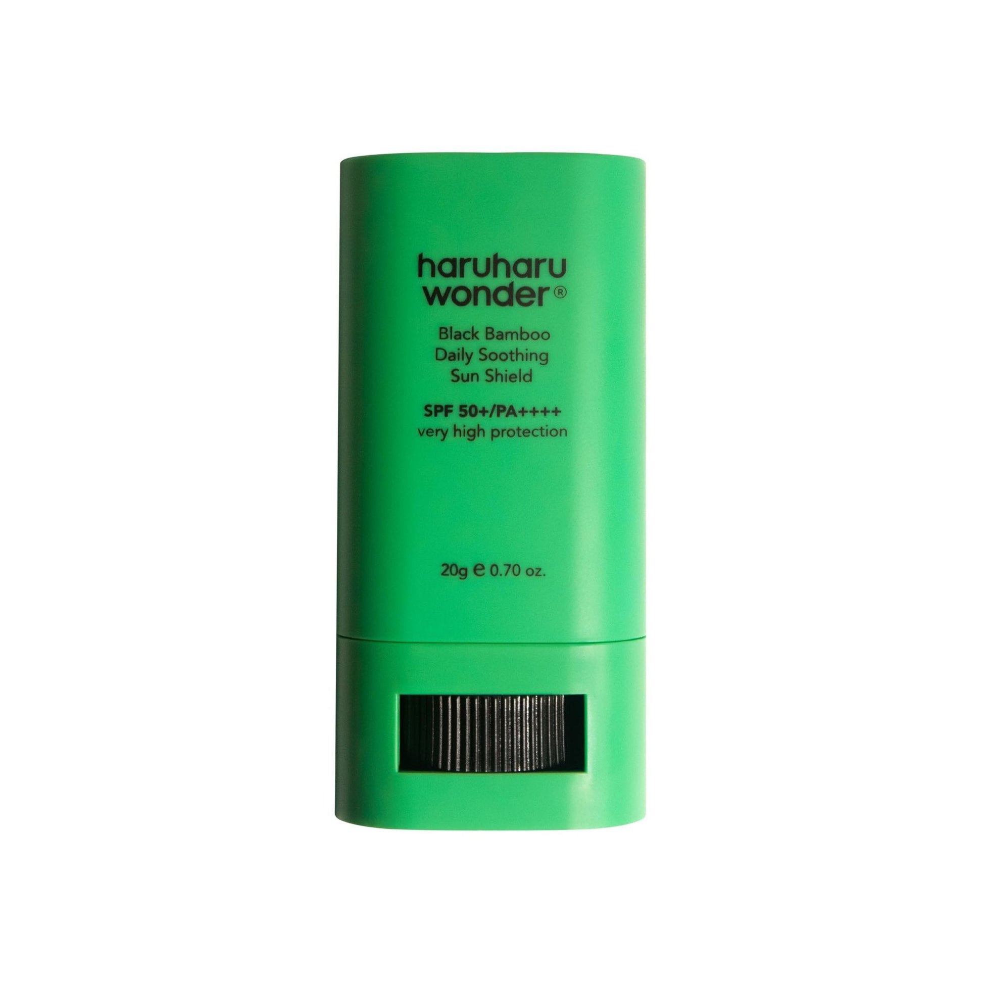 Haruharu Wonder Black Bamboo Daily Soothing Sun Shield 20g Sunscreen Stick, 0.7 Ounce (Pack of 1) - Medaid International
