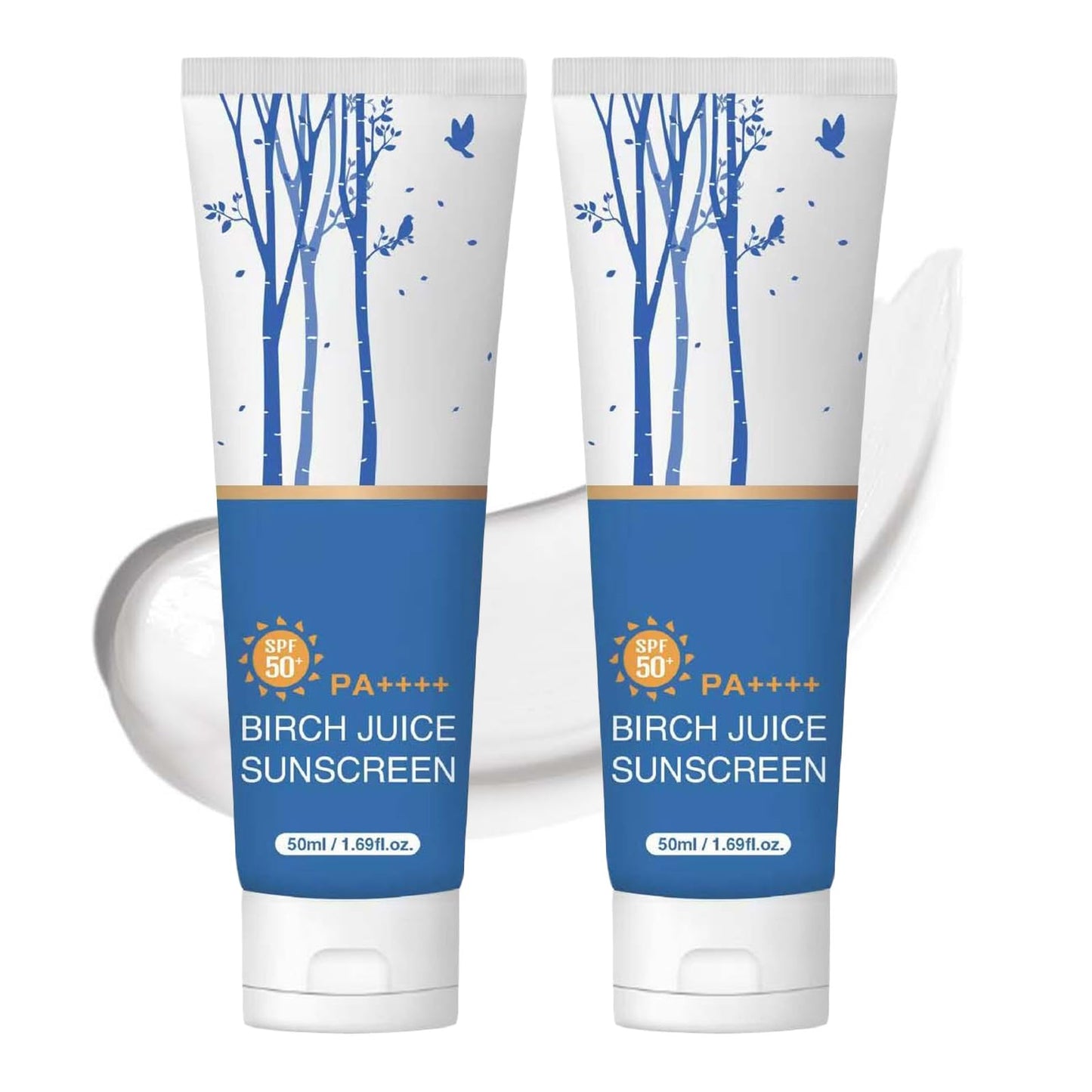 Birch Juice Moisturizing Sunscreen, UV LOCK SPF50 Broad Spectrum, Moist Essence Sunscreen for Face Korean Skincare, No White Cast, 1.69 Fl Oz (2) - Medaid International