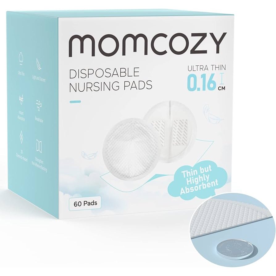 Momcozy Ultra-Thin Disposable Nursing Pads, Ultra-Absorbent and Breathable.
