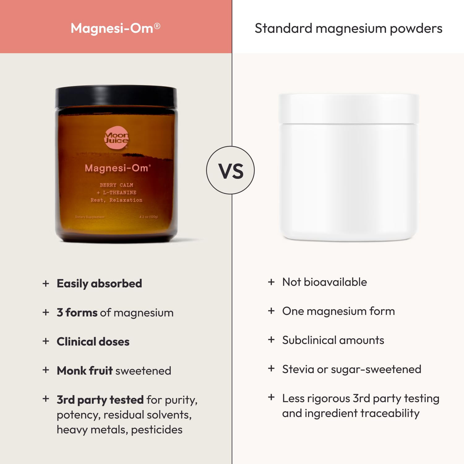 Moon Juice Magnesi-Om Magnesium Powder Supplement - Chelated Magnesium Complex + L-Theanine Blend for Rest, Relaxation & Regularity - Vegan, Non-GMO & No Sugar, Berry, 4 oz, 30 Servings - Medaid International