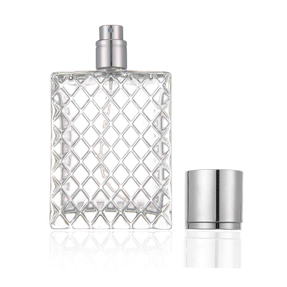 Enslz 100ml 3.4 oz Refillable Spray Perfume Bottles large cosmetic Fine Mist Atomizer Empty Portabe Clear Glass Essential Oil Container for Travel - Medaid International