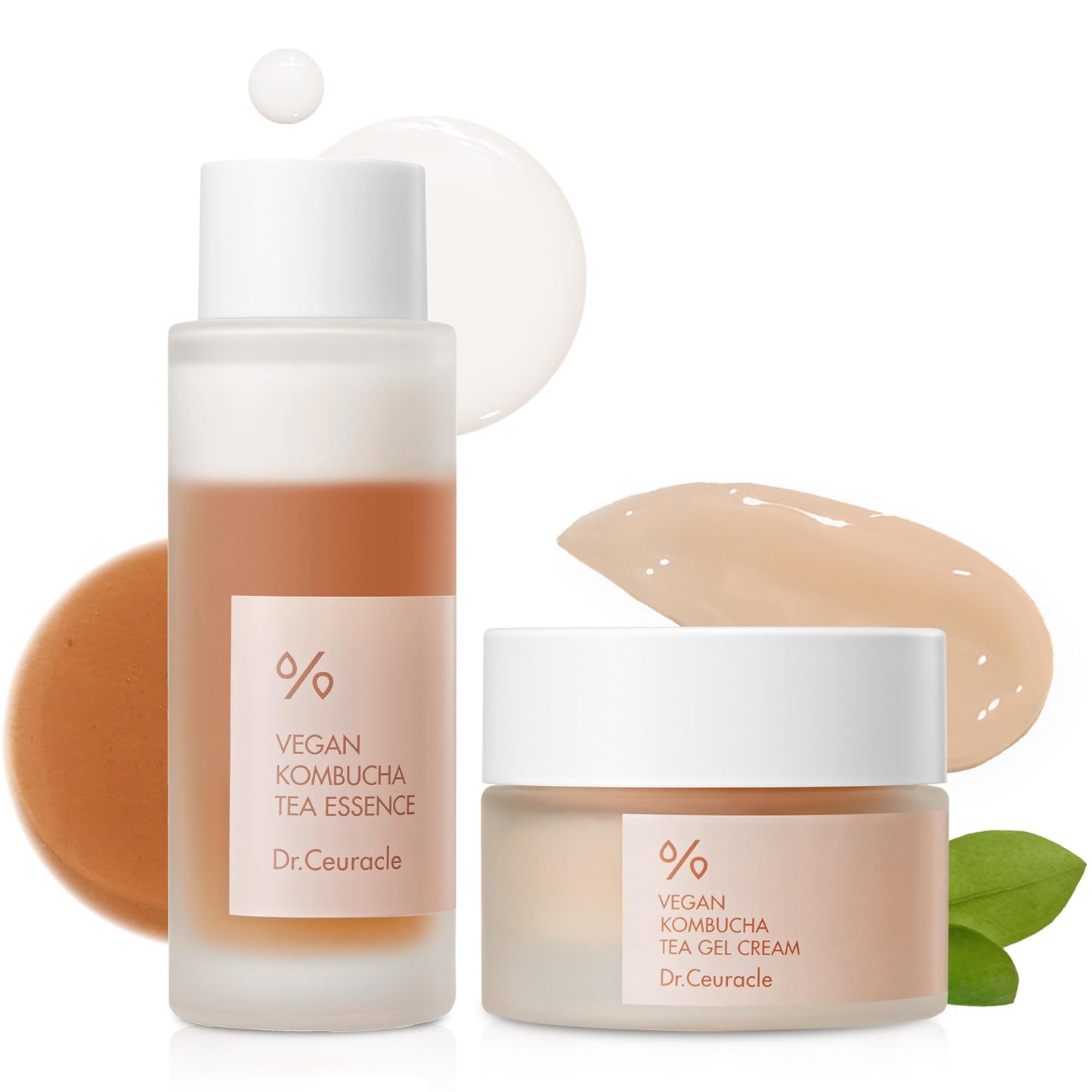 Dr.Ceuracle Vegan Kombucha Tea Beginning Set - Korean Skincare Set for Stocking Stuffers, Travel & Business Trip, Mini Size Essentials included Essence, Gel Cream - Medaid International