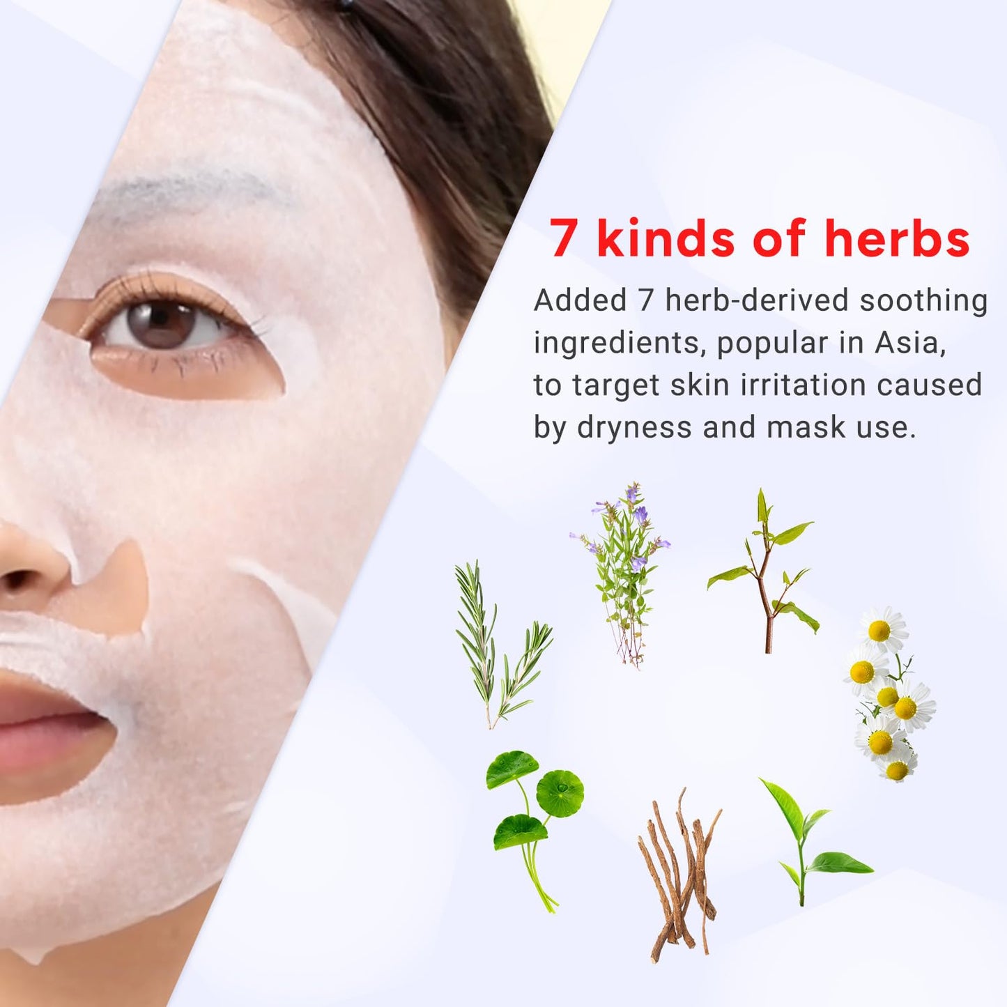 Lululun 7 Sheet Vitamin C Face Masks Skincare for Women & Men, Daily Face Mask Sheet for Pore Firming & Dull Skin, Facial Mask Sheet with 7 Herbs, Japanese Face Masks with 7+1 Vitamns Complex, HYDRA V - Medaid International