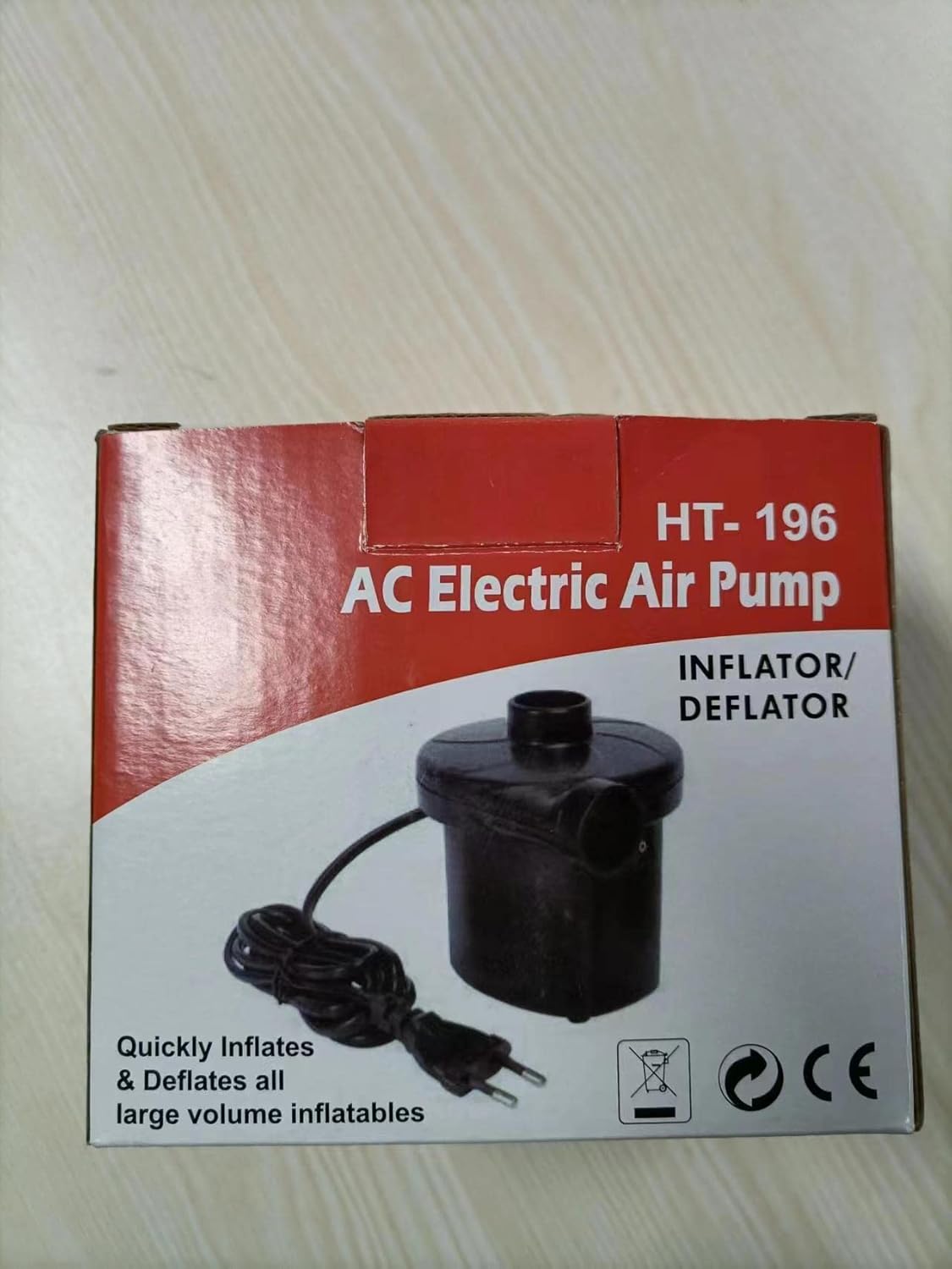 2-in-1 Electric Air Pump – Portable Inflator & Deflator with 3 Nozzles (150W)