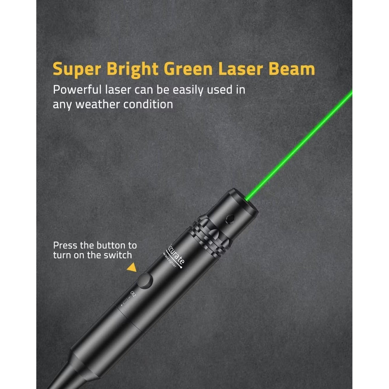 CVLIFE Professional Laser Bore Sight Kit with 32 Adapters fit 0.17 to 12GA Calibers, Bright Green Laser Bore Sighter with Button Switch, Powerful Support for Hunting - Medaid International