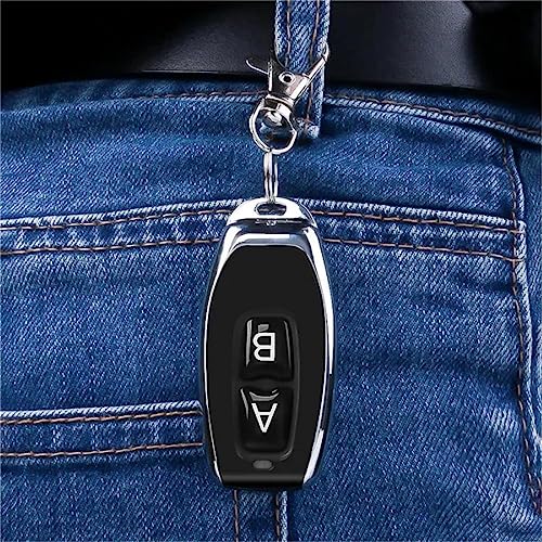 Qiachip - 433 MHz Learning Code Remote Key Fob, No Clone Function, 2 Button Design