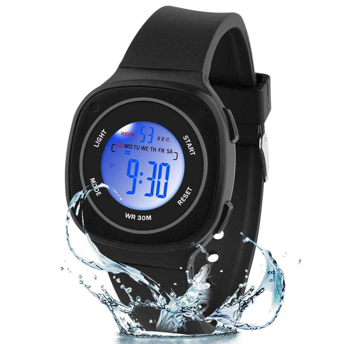 TERRIFI Kids Watches Digital for Girls Boys, Light Wristwatch for Child Waterproof Sport Outdoor Multifunctional Wrist Watches with Stopwatch Alarm for Ages 4-15