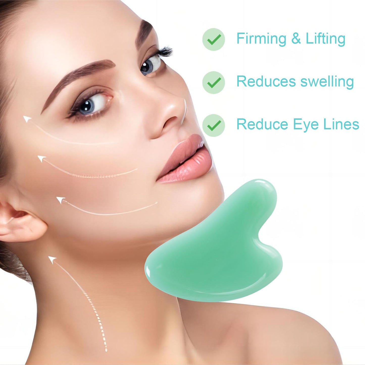 Joyeee Ice Face Roller and Gua Sha Set, Reusable Silicone Mold, Gua Sha Stone Massager Tools for Shrink Pores Anti Wrinkle Reduce Puffiness Improve Skin Elasticity - Medaid International