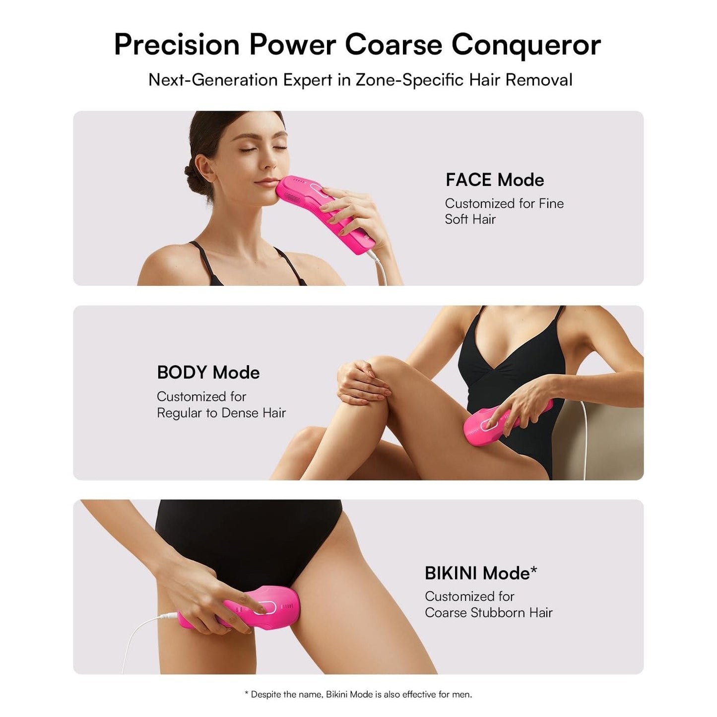 INIA Laser Hair Removal with Ice-Cooling Care for Women and Men, HAUTE Pro Painless at-Home IPL Hair Remover for Coarse Hair in Bikini and All Body Areas, Latest Generation for Effective Results - Medaid International