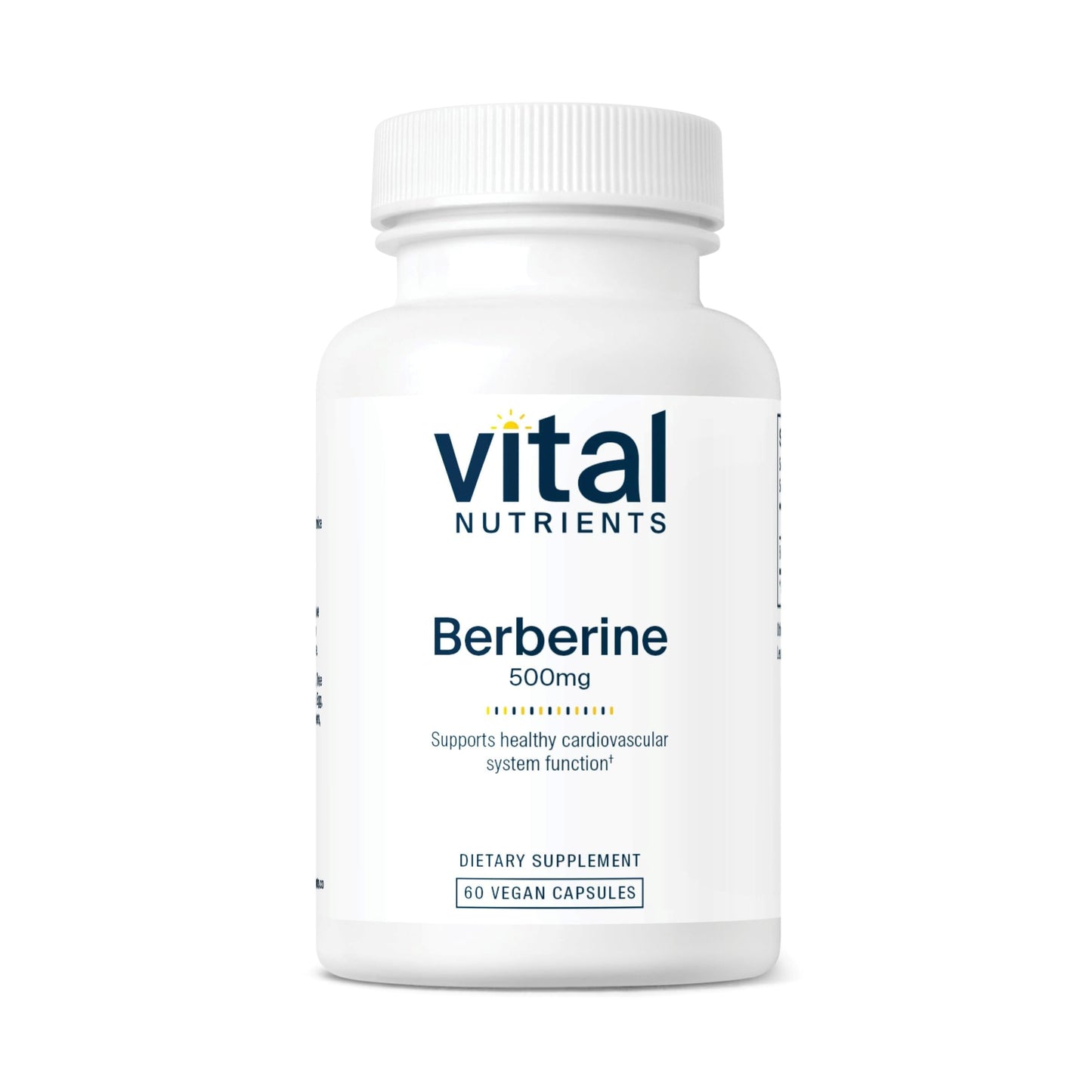 Vital Nutrients Berberine |Supports Bowel Function and Normal Triglyceride Levels |Vegan Supplement| Gluten, Dairy, and Soy Free |500 mg |60 Capsule - Medaid International