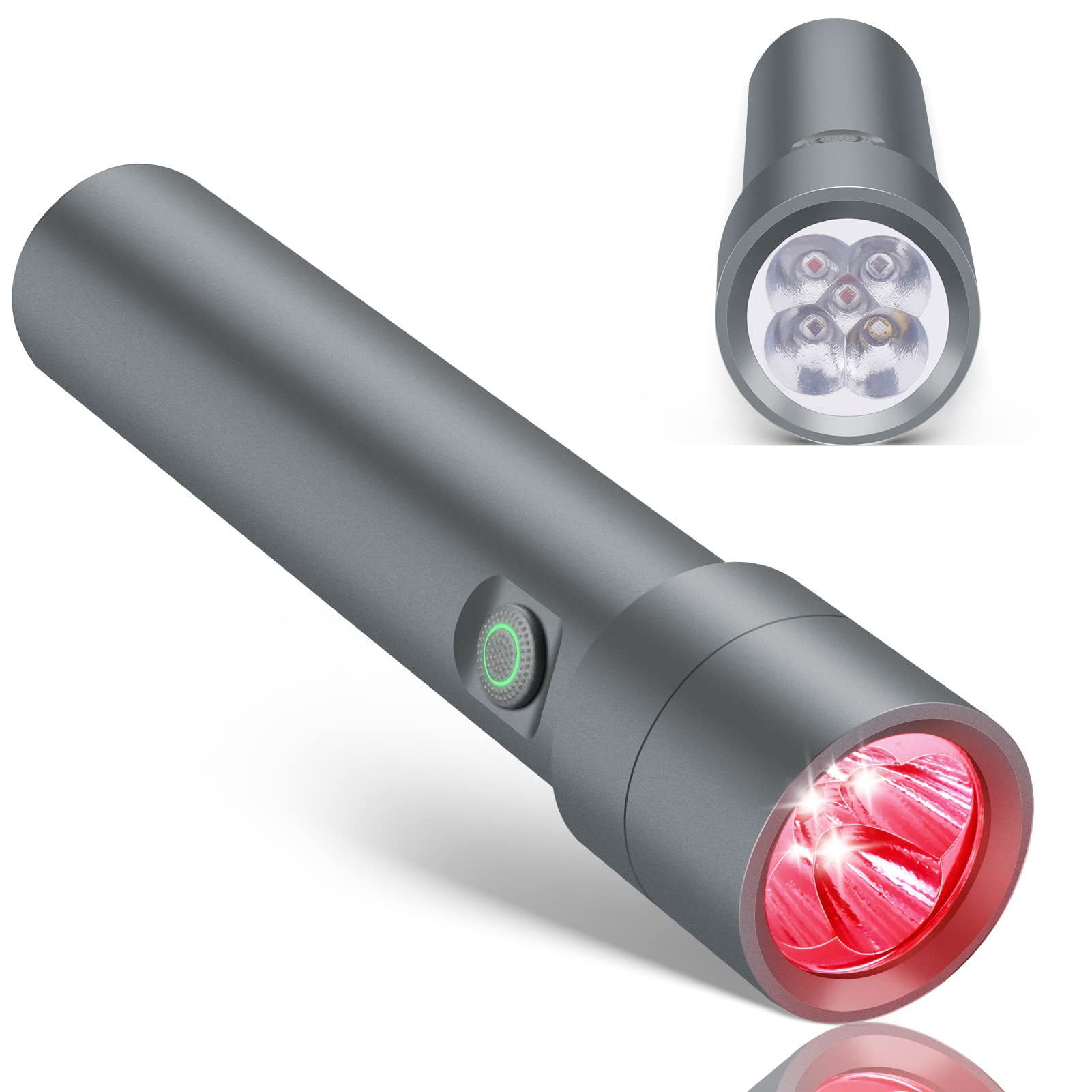 Red Light Therapy Device - 2025 Upgraded 5 in 1 Red Infrared Light for Body and face,with Rechargeable Design red Light Therapy Wand,Health Gifts for Family and Friends - Medaid International