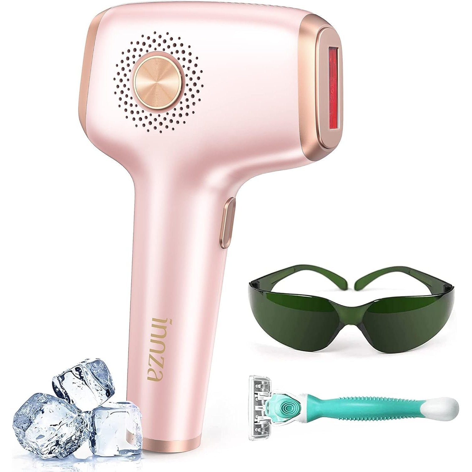 INNZA IPL Hair Removal with Ice Cooling Care Function for Women,Long-Lasting Results,999,999 Flashes Painless IPL Hair Remover, Hair Removal Device for Armpits Legs Arms Bikini Line - Medaid International