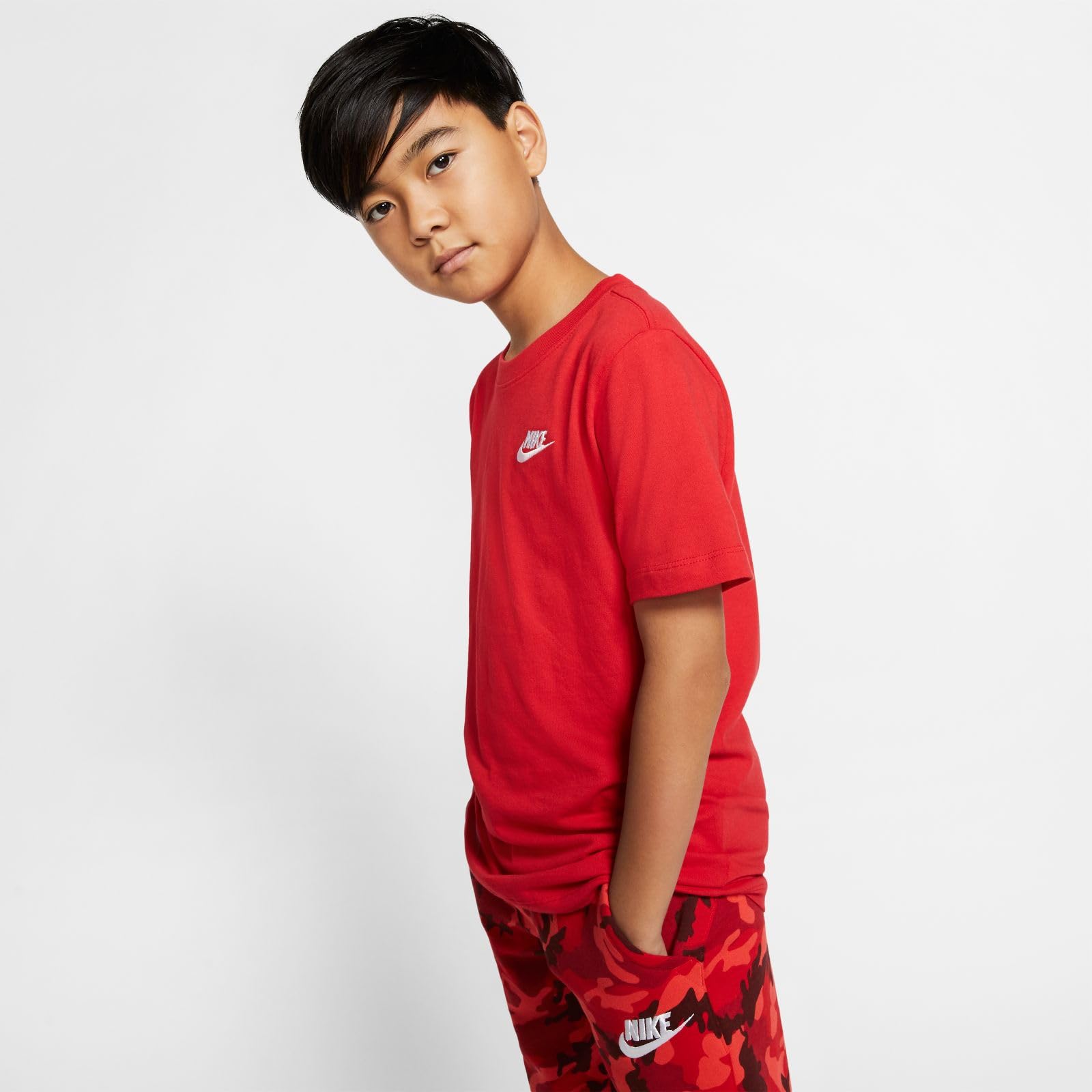 Nike NSW Embroidered Futura Tee (Little Kids/Big Kids) Black/White - Medaid International