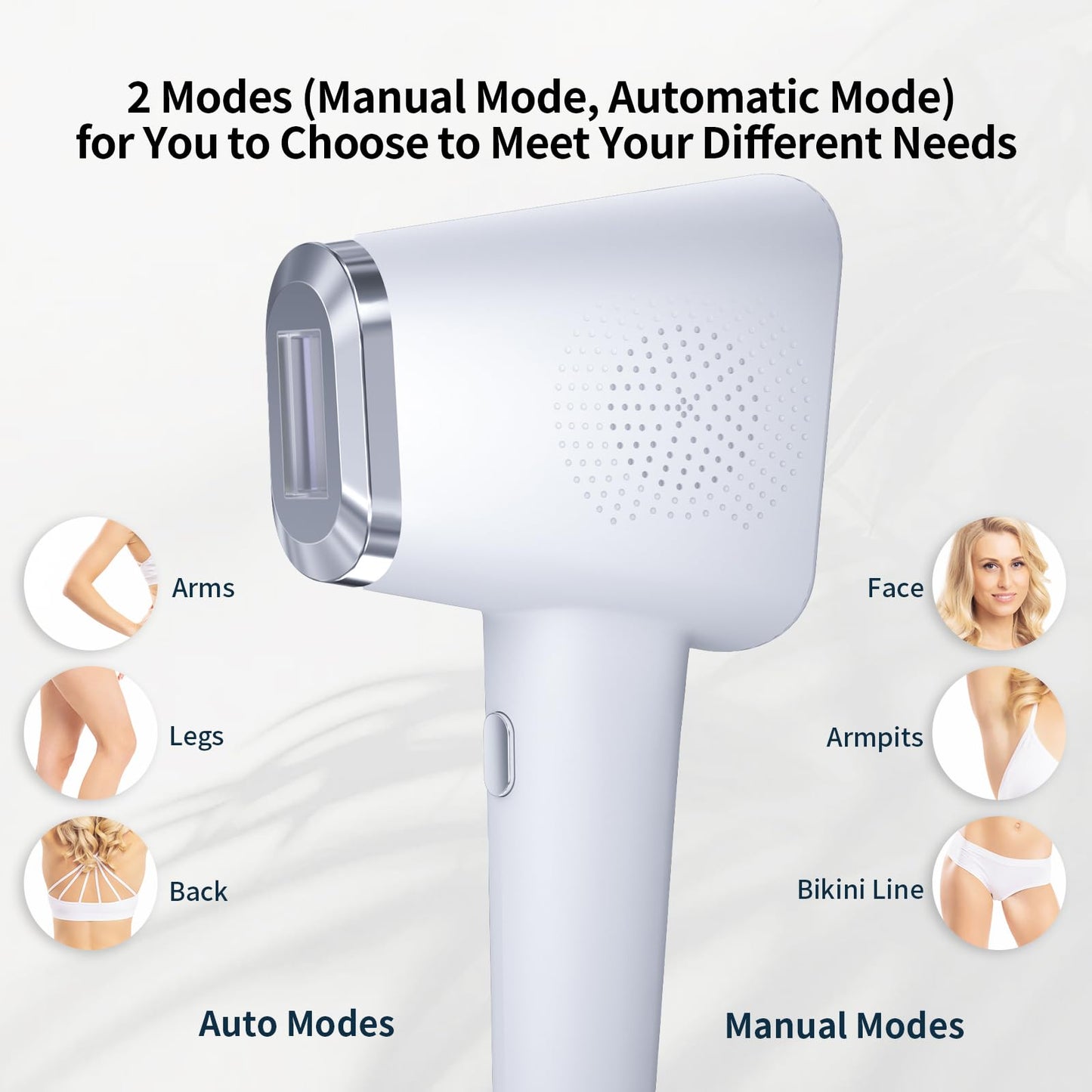 Laser Hair Removal with 9 Energy Levels, 46.4℉ Ice-Cooling Contact IPL Hair Removal for Women, Painless, Effective Hair Removal from Home, for Body & Face - Medaid International
