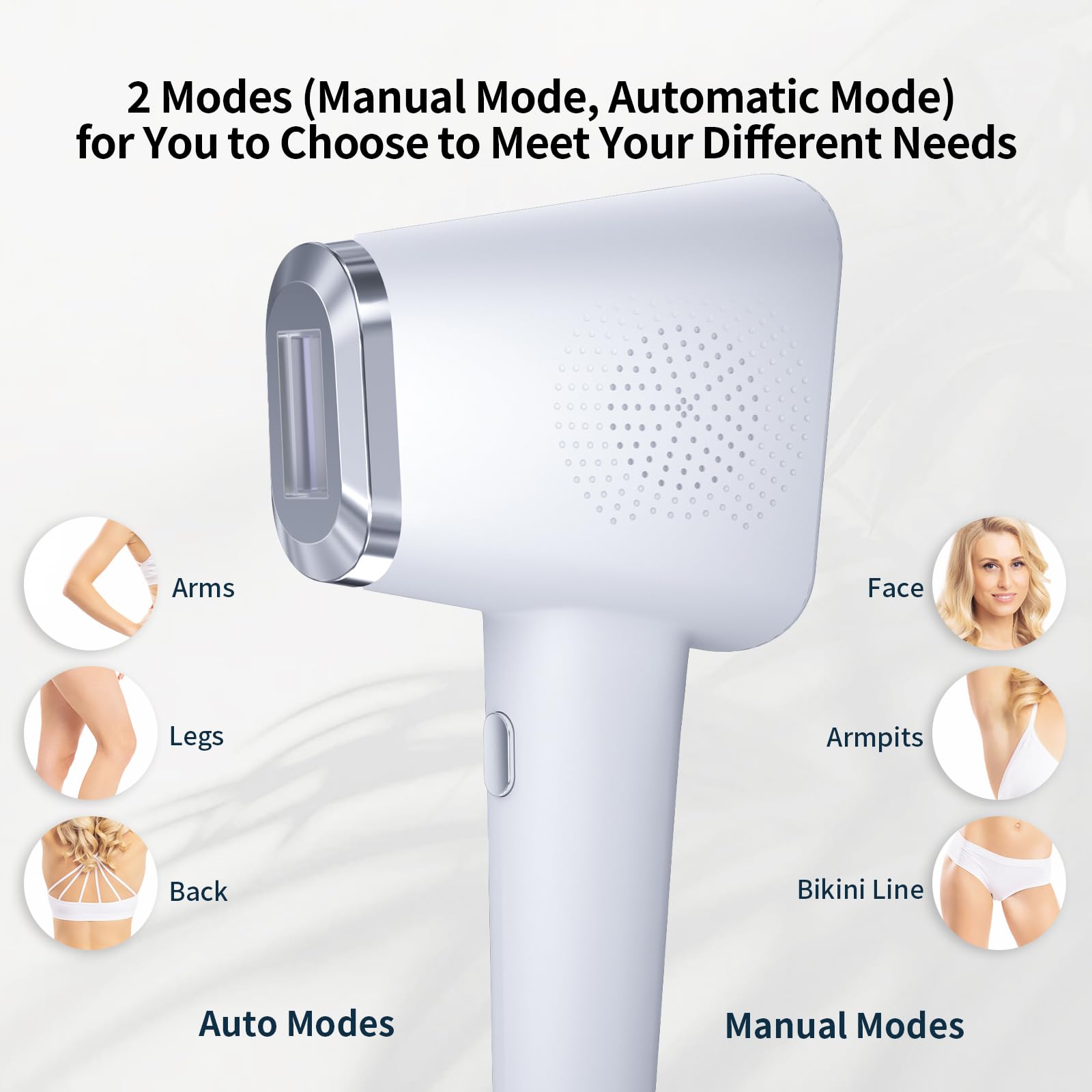 Laser Hair Removal with 9 Energy Levels, 46.4℉ Ice-Cooling Contact IPL Hair Removal for Women, Painless, Effective Hair Removal from Home, for Body & Face - Medaid International