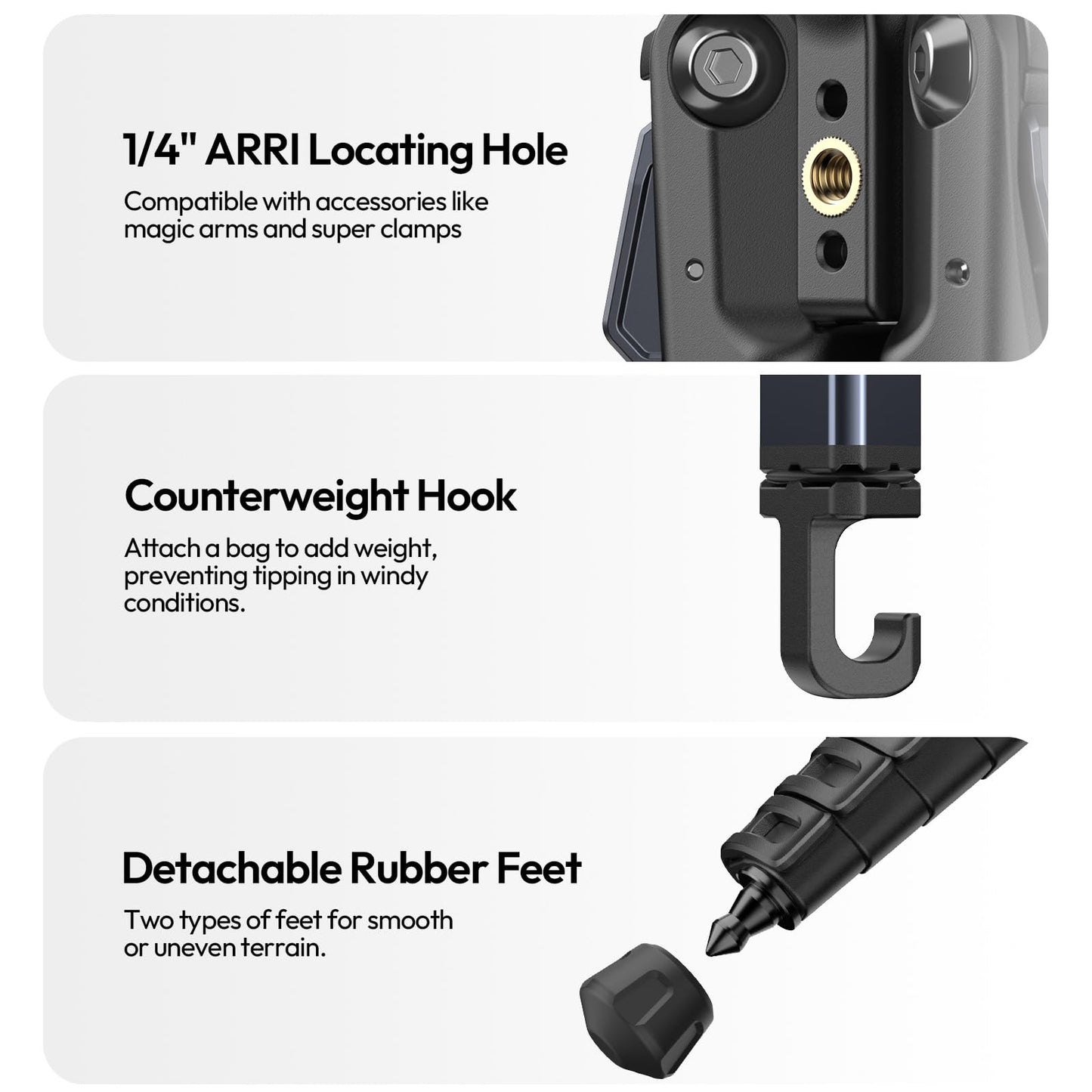 ULANZI Ombra ⅡCamera Tripod 61.5 Inch, 360° Ball Head Travel Tripod Stand with Uka Quick Release Plate for DSLR Sony Canon Fujifilm Camera Smartphone Vlogging Photography with Phone Mount Carry Bag - Medaid International
