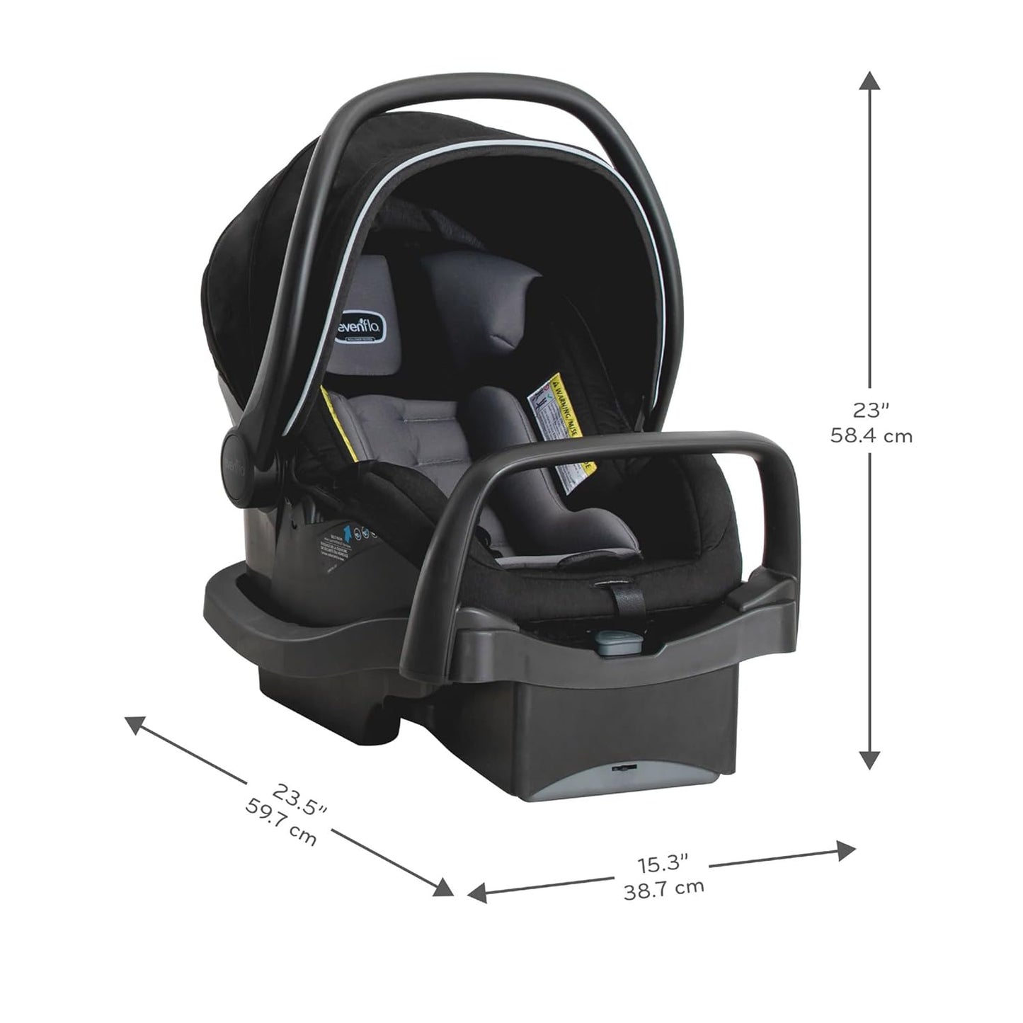 Evenflo® Pivot Xpand™ Modular Travel System with LiteMax™ Infant Car Seat – Ayrshire Black