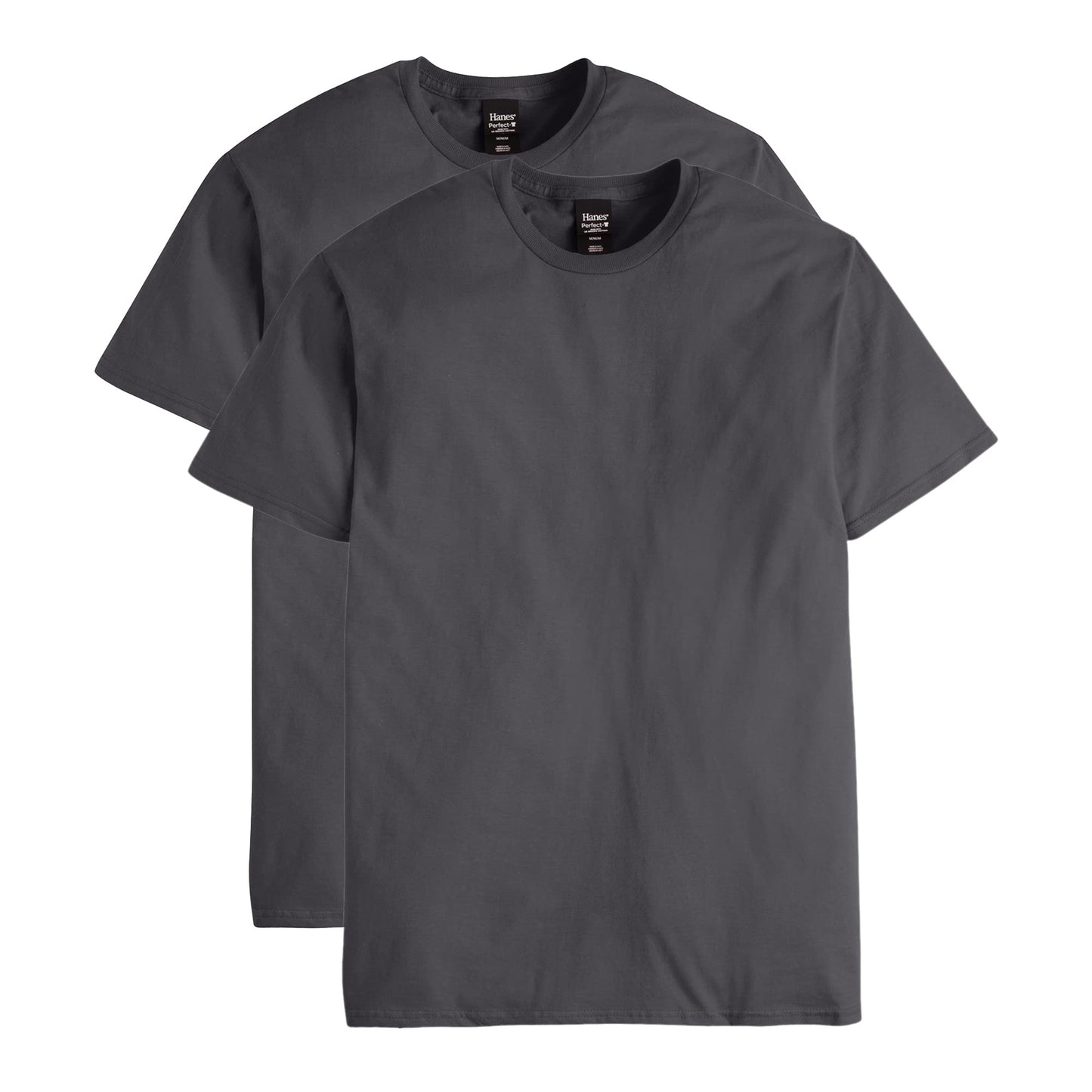 Hanes Men's Nano Premium Cotton T-Shirt (Pack of 2), Smoke Gray, Large - Medaid International