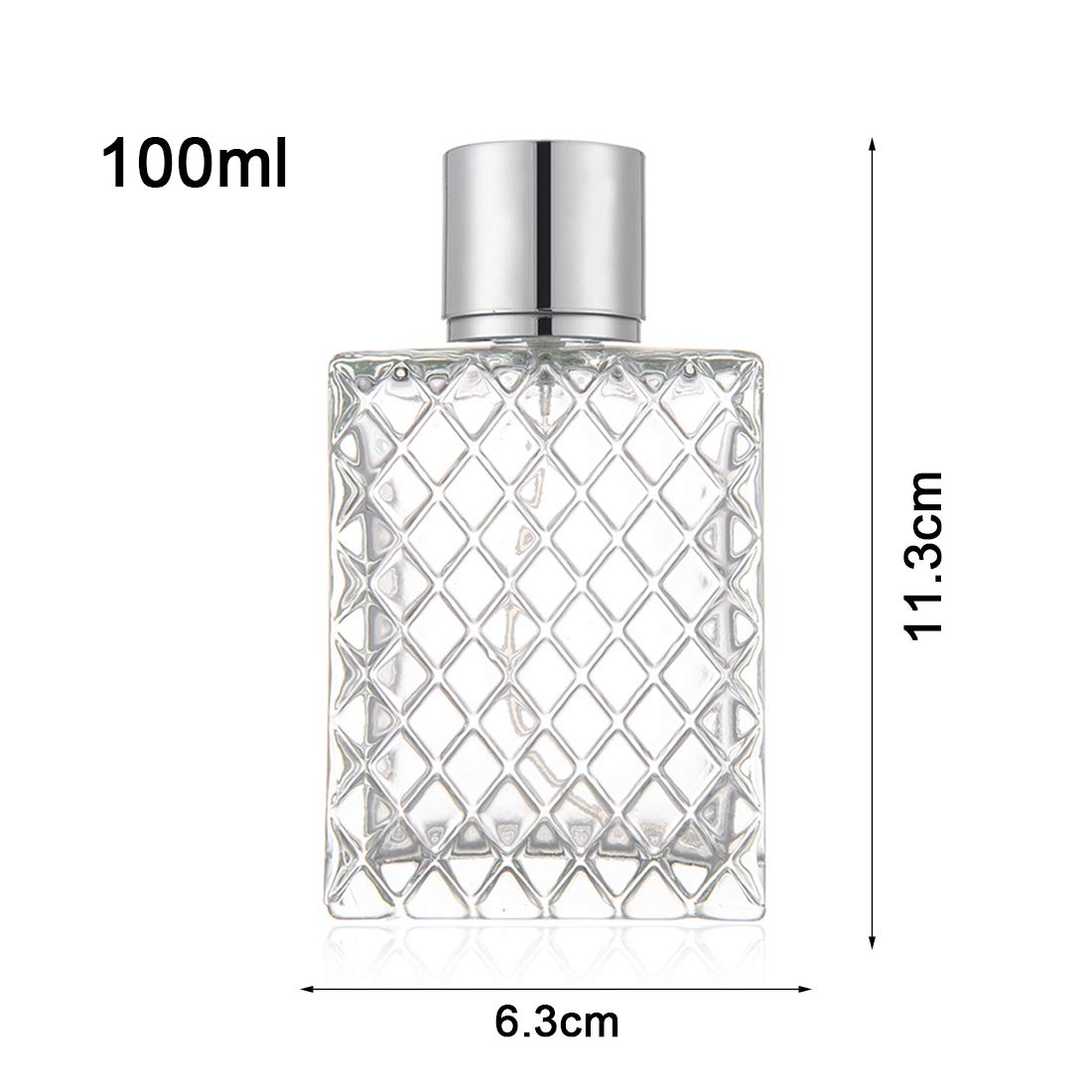 Enslz 100ml 3.4 oz Refillable Spray Perfume Bottles large cosmetic Fine Mist Atomizer Empty Portabe Clear Glass Essential Oil Container for Travel - Medaid International