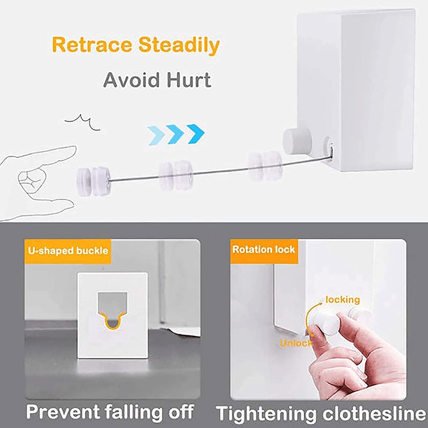 4.2M Retractable Clothes Drying Rack – Adjustable Indoor & Outdoor Line