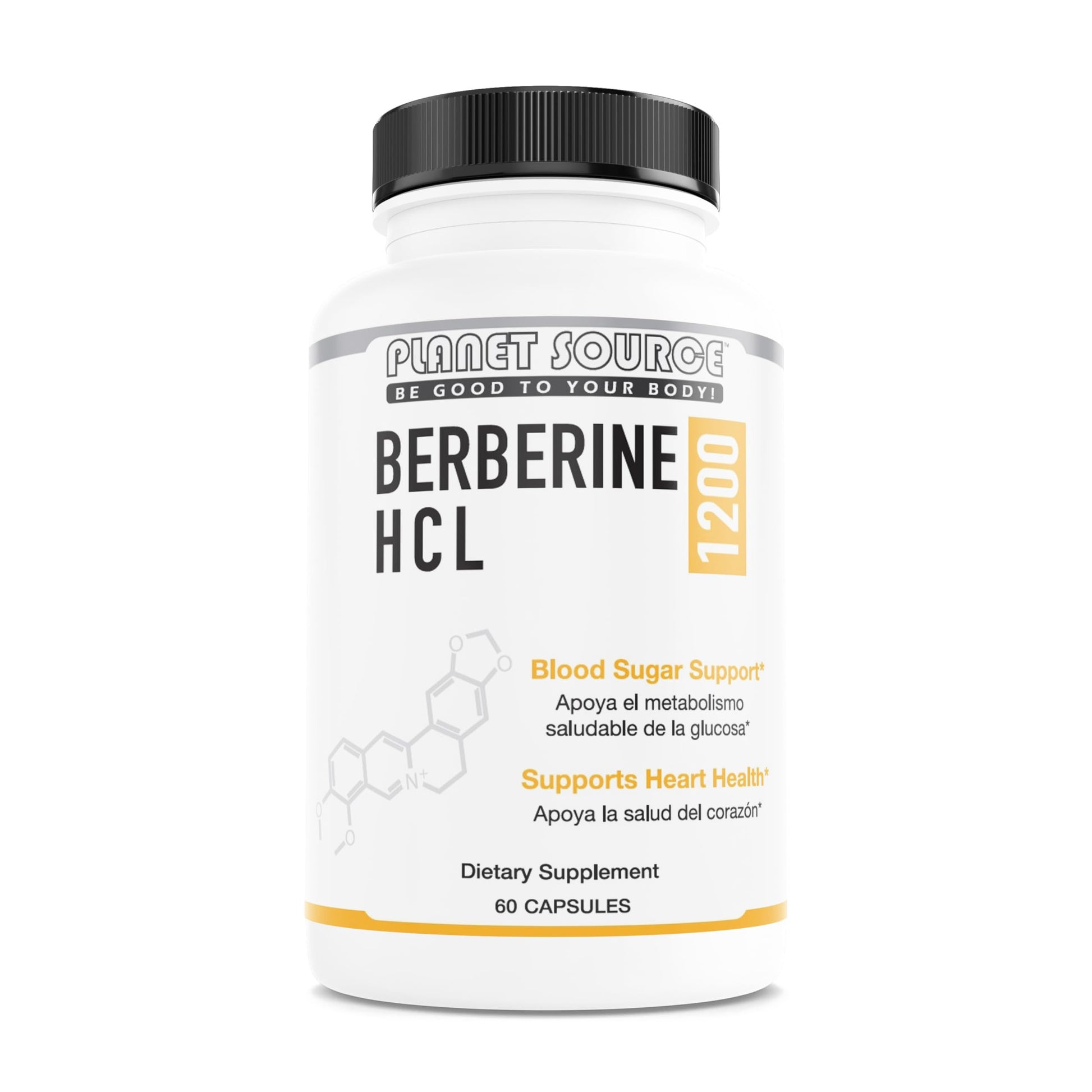 Planet Source Berberine HCl 1200 Mg per Serving 60 Capsules - Medaid International