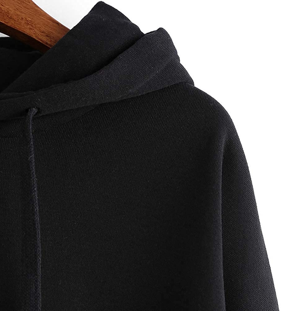 KASTWAVE Friends Hoodies for Women, Long Sleeve Drawstring Fleece Letters Print Hooded Pullovers Autumn Fashion Warm Sweatshirts Casual Loose Blouses Gift for Friends