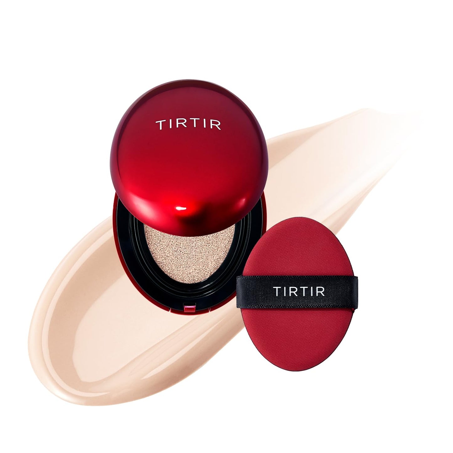 [*Mini Size*] TIRTIR Mask Fit Red Cushion Foundation | Full coverage, Weightless, Skin fit, Satin Glow Finish, Korean Makeup, beauty, Tattoo cover up, Buildable (#15C Fair Porcelain, 0.15 Fl Oz) - Medaid International