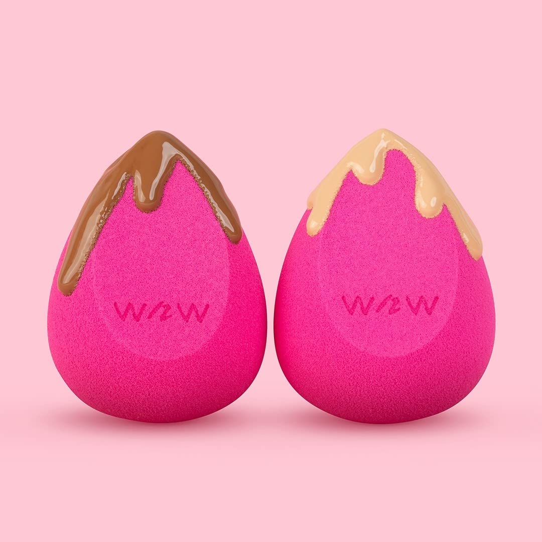 wet n wild Double Tap Makeup Sponge Set, Foundation Blending Beauty Sponge Flawless for Liquid, Cream, and Powder Dry and Wet Blender Make Up Use Vegan, Cruelty Free - Medaid International