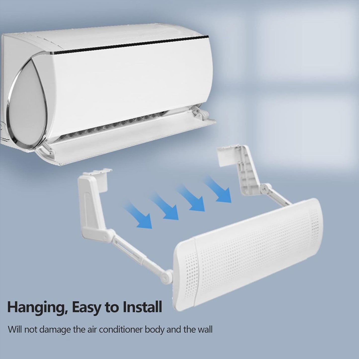 Rotatable AC Wind Deflector