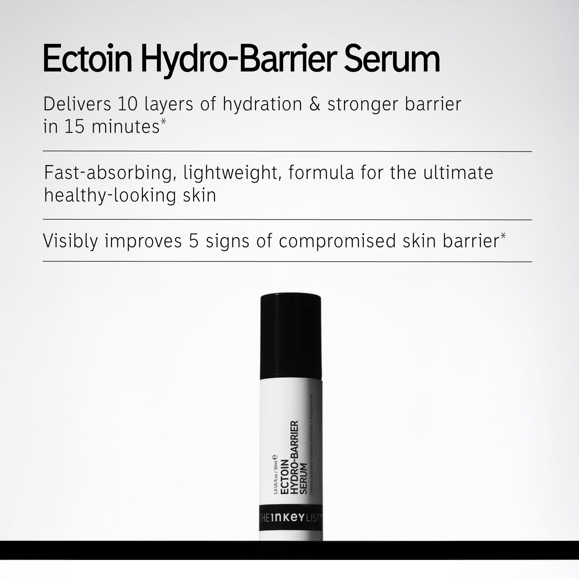 The INKEY List Ectoin Hydro-Barrier Serum, Advanced Dual-Action Serum, Boosts Hydration, Builds Stronger Skin Barrier, Lightweight Texture - Medaid International