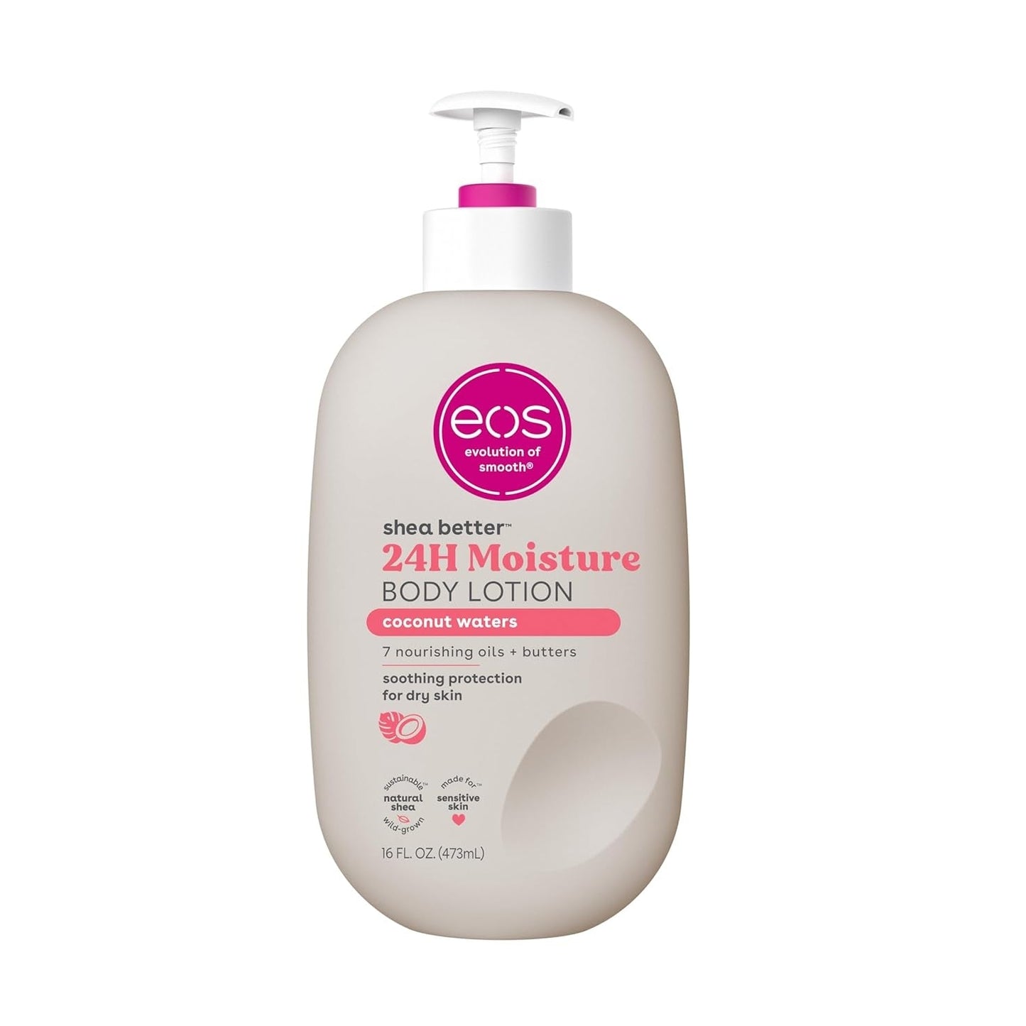 eos Shea Better Body Lotion- Vanilla Cashmere, 24-Hour Moisture Skin Care, Lightweight & Non-Greasy, Made with Natural Shea, Vegan, 16 fl oz - Medaid International