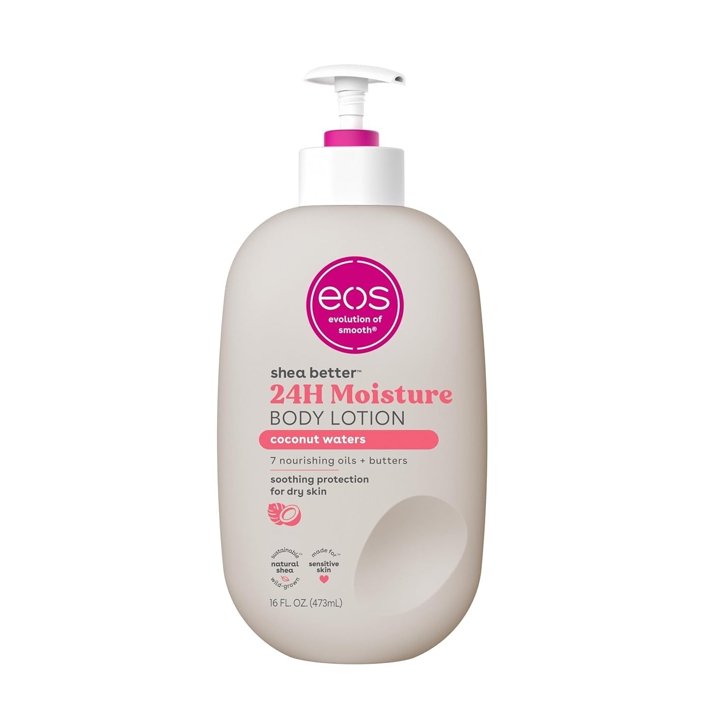 eos Shea Better Body Lotion- Vanilla Cashmere, 24-Hour Moisture Skin Care, Lightweight & Non-Greasy, Made with Natural Shea, Vegan, 16 fl oz - Medaid International