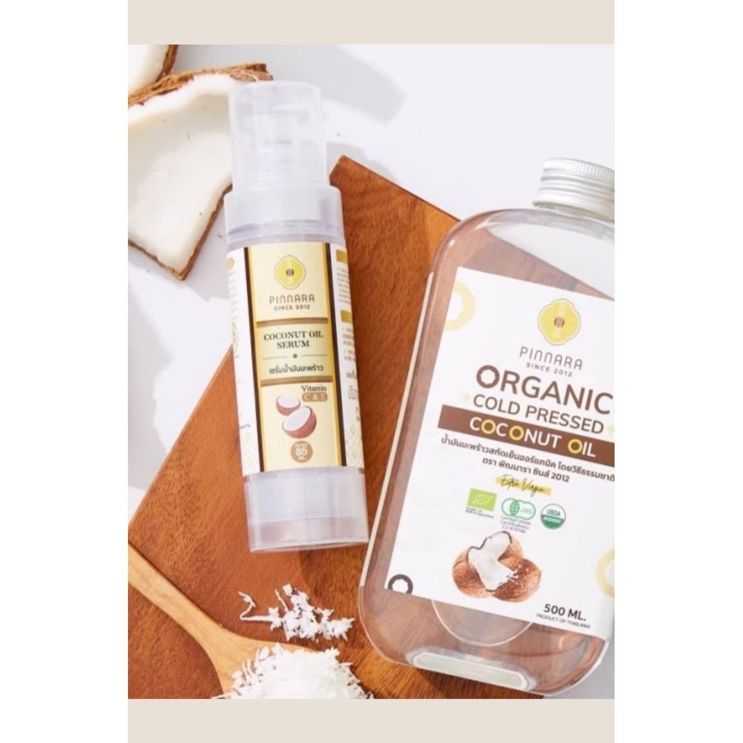 PINNARA Coconut Oil Serum Vitamin C & E for Face, Hands, Body and Hair 85ml by Tuki Naturals - Medaid International