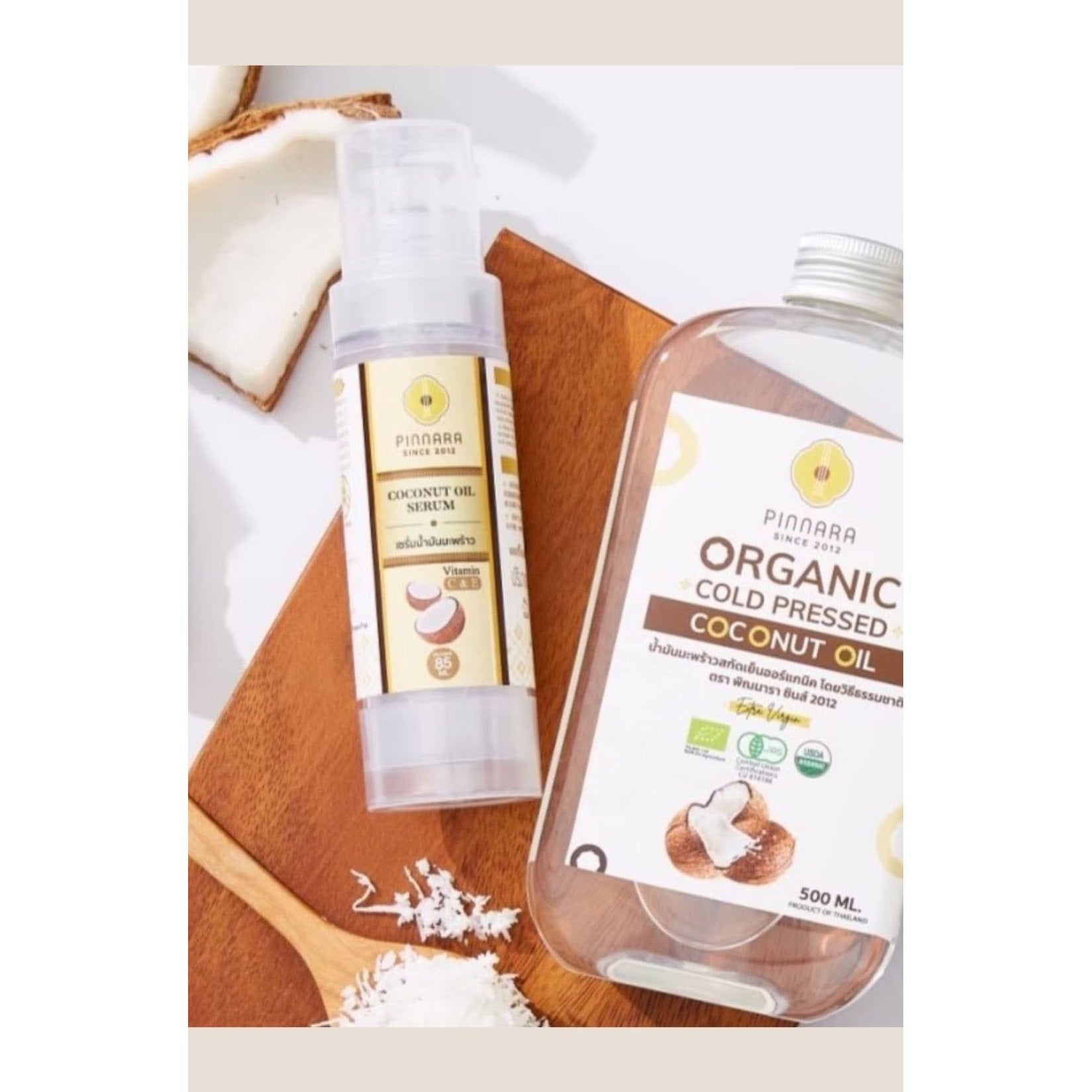 PINNARA Coconut Oil Serum Vitamin C & E for Face, Hands, Body and Hair 85ml by Tuki Naturals - Medaid International