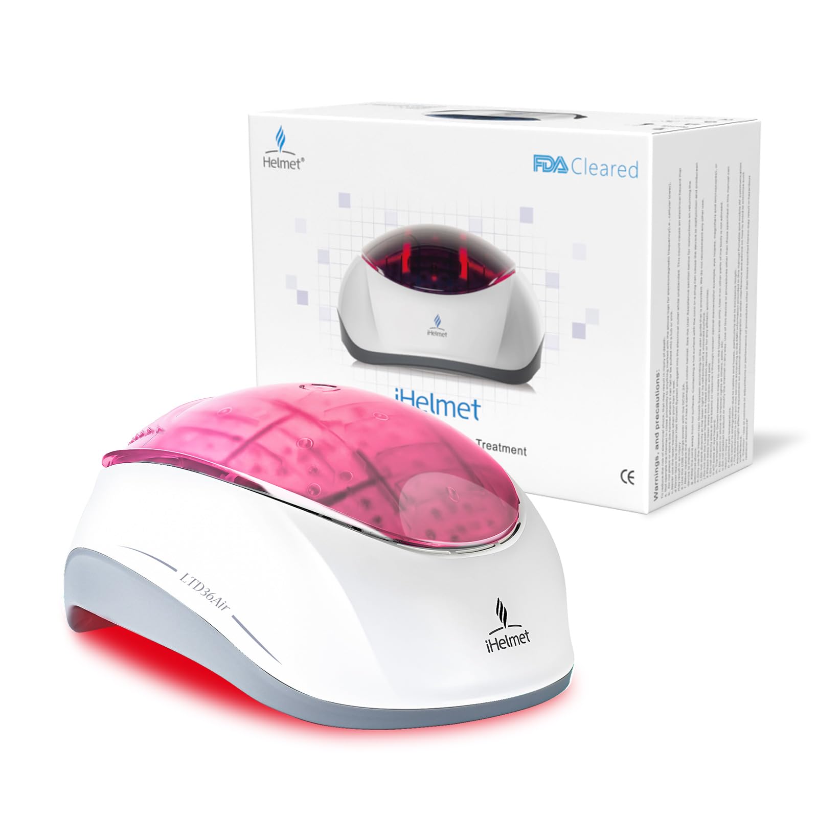 iHelmet Laser Hair Growth System (FDA Cleared), Hair Regrowth Helmet & Laser Cap, Hair Loss Treatment for Men and Women, Low Level Laser Therapy for Hair Growth, Anti-Thining Treatment，36 Pink - Medaid International
