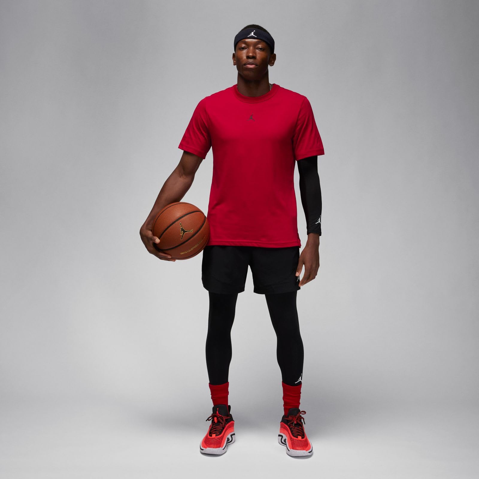 Jordan Sport Men's Dri-FIT Short-Sleeve Top (Gym Red/Black, FN5829-687) Size X-Large - Medaid International