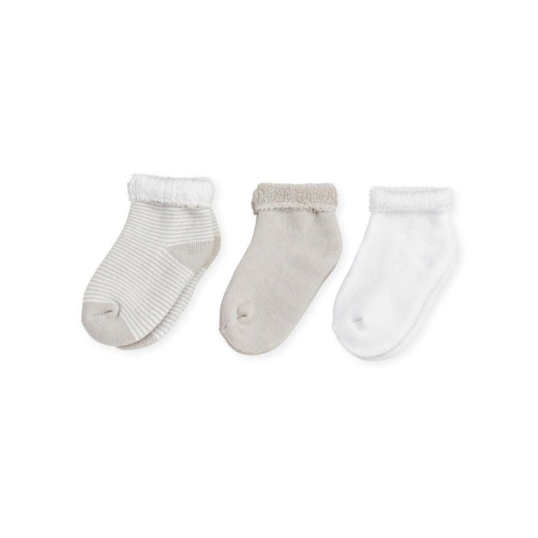 Trois Kilos Sept Pack of 3 Terry Knit Socks (0-3M) – Off-White