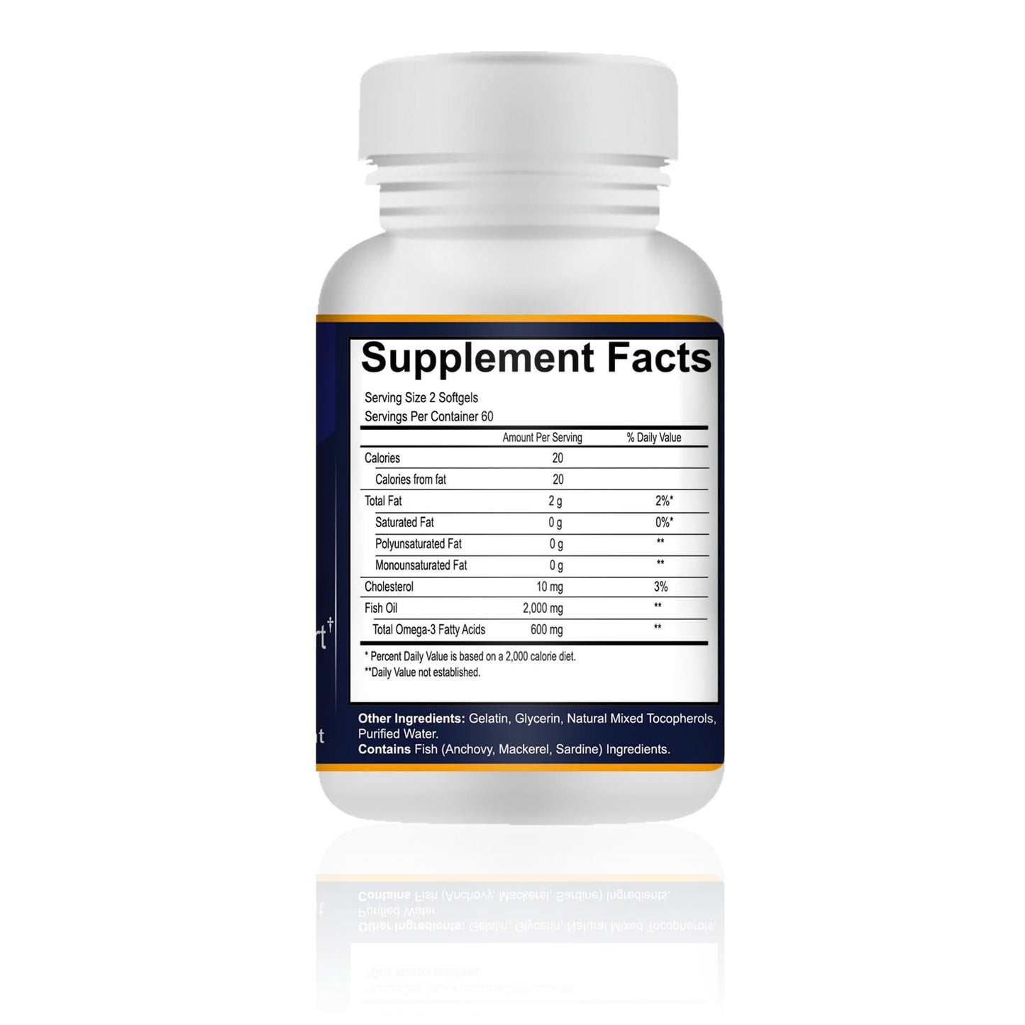 Your Nutritionist Omega-3 Fish Oil 1000mg, Heart Health, 120 softgels - Medaid International