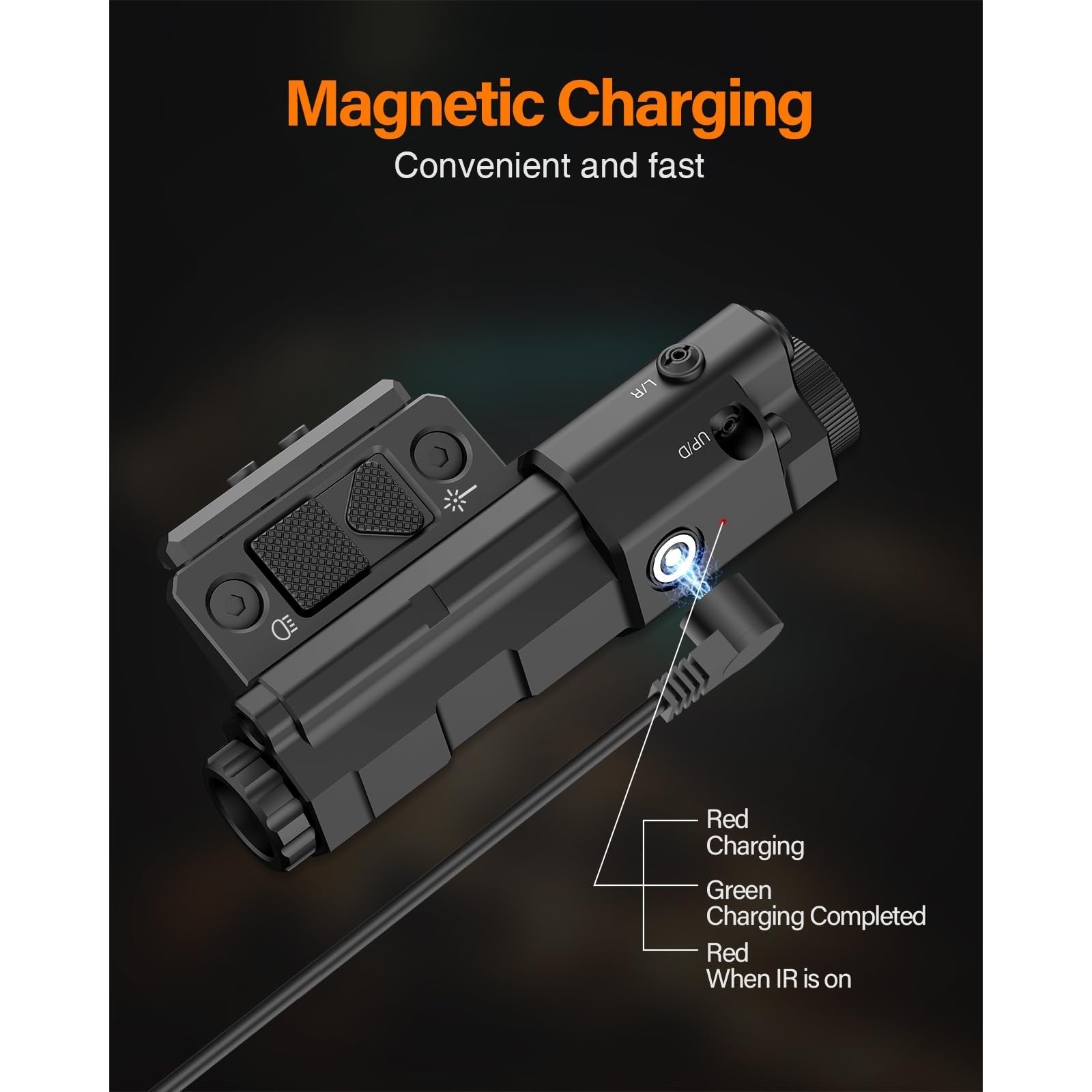 Mlok Picatinny Mounted 940nm IR Illuminator Flashlight IR Laser Combo for Night Vision Scope, Rechargeable Infrared Scope Hunting Light for Night Vision Optics (Must be Used with Night Vision Devices) - Medaid International