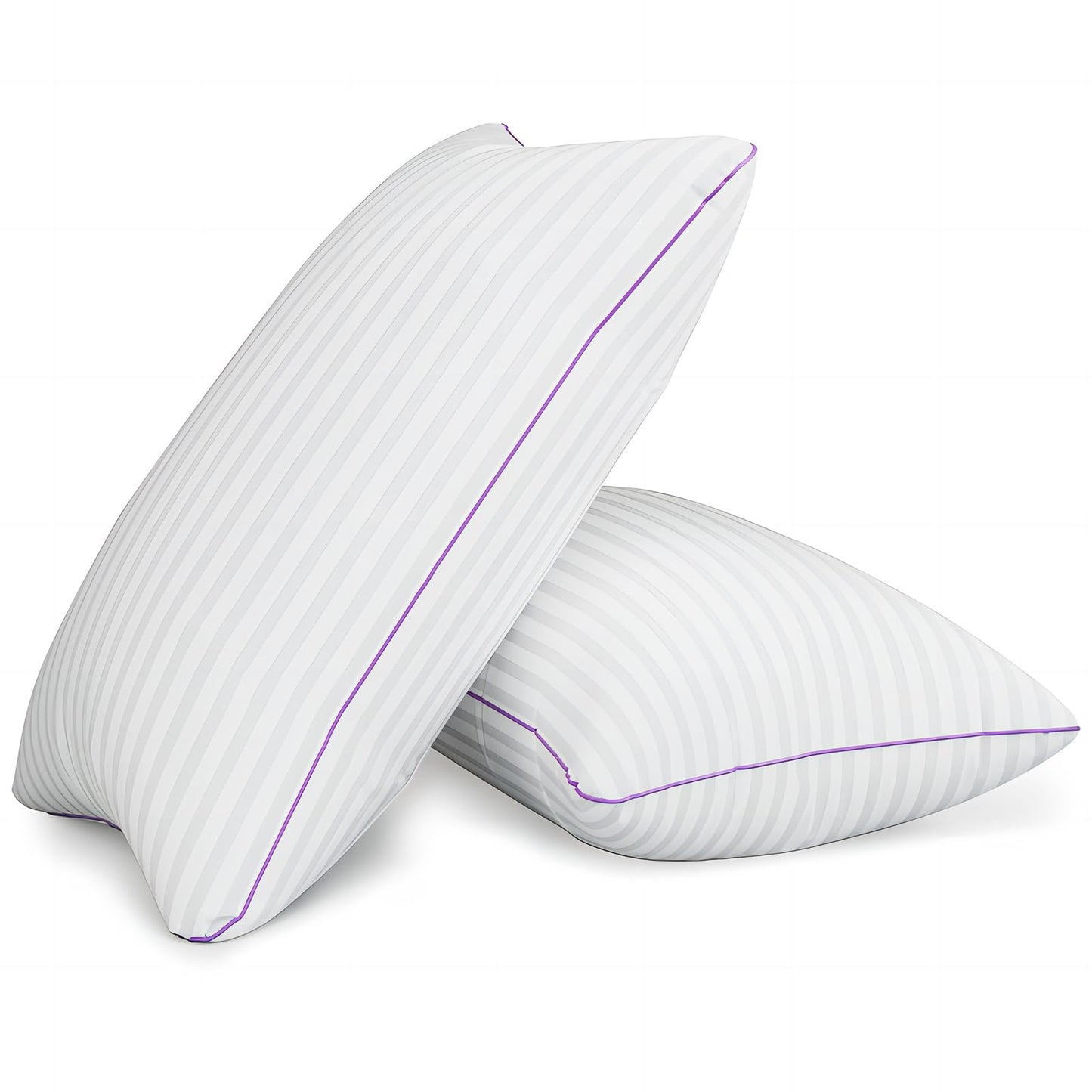VAINOC Pillows Standard Size Set of 2,Breathable Hotel Collection Bed Pillows for Sleeping Medium Soft Down Alternative Microfiber Filled,20 x 26 Inches - Medaid International
